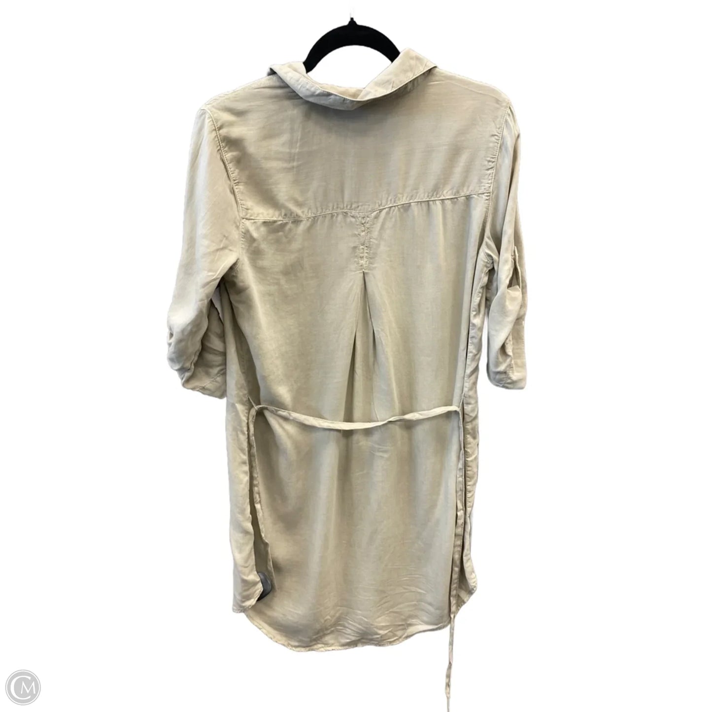 Dress Casual Midi By Allen B In Tan, Size: S