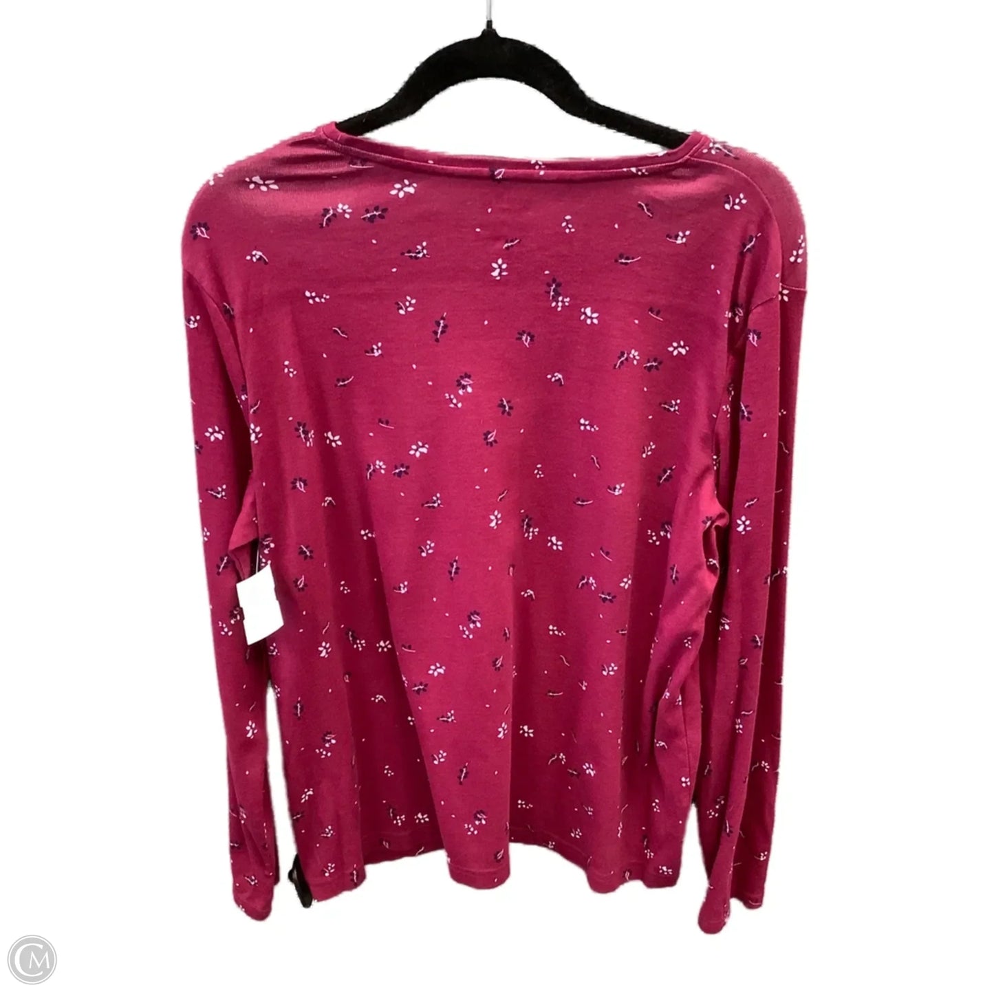 Top Long Sleeve By Croft And Barrow In Pink, Size: Xxl