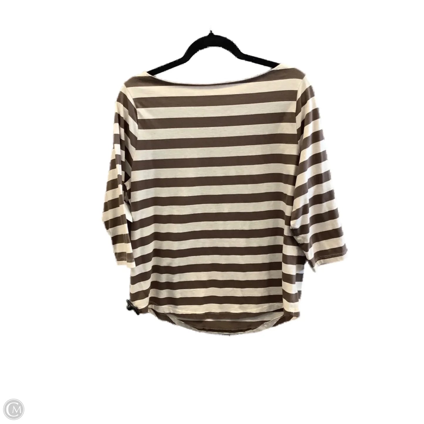 Top 3/4 Sleeve By St Johns Bay In Brown, Size: Xl