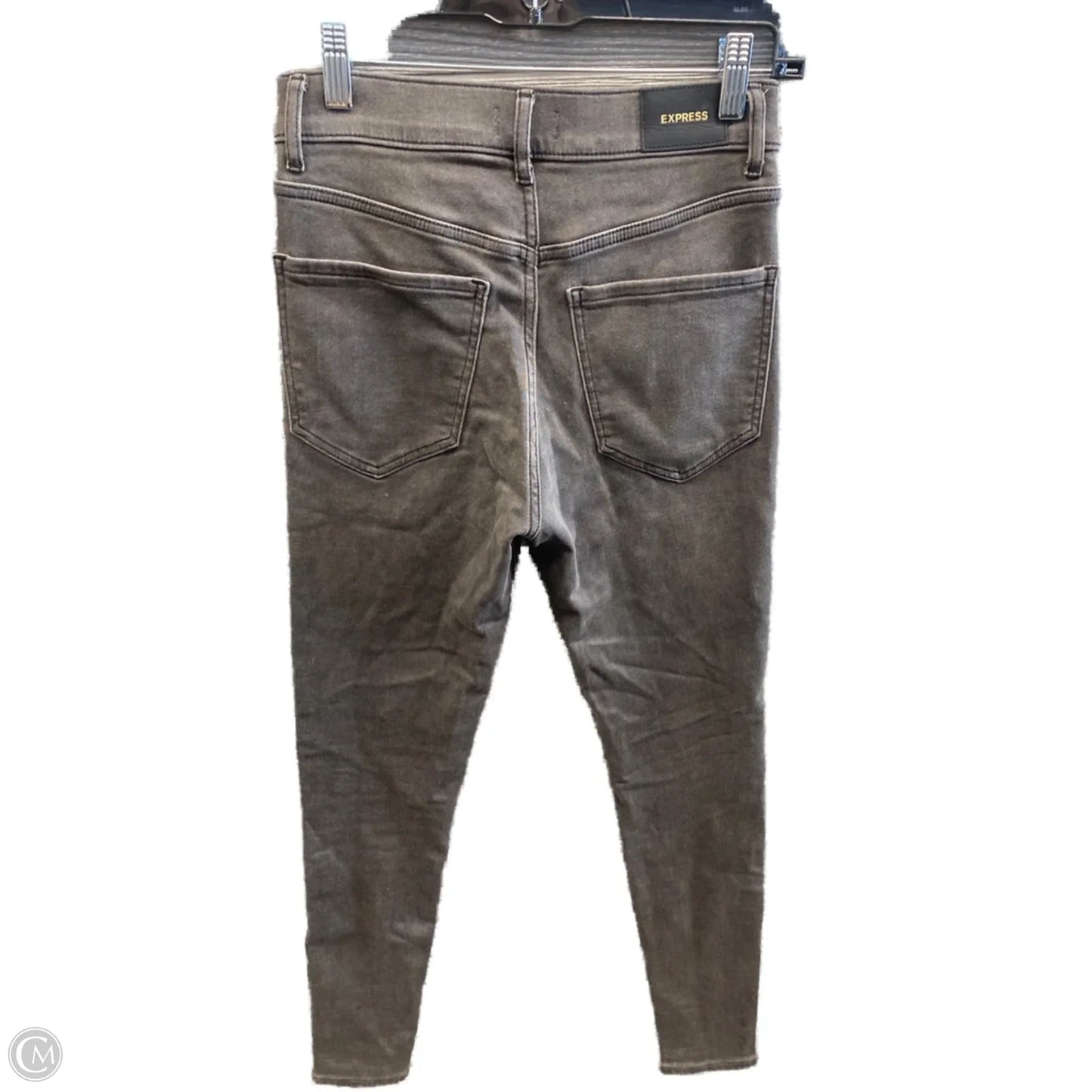Jeans Skinny By Express In Grey Denim, Size: 4