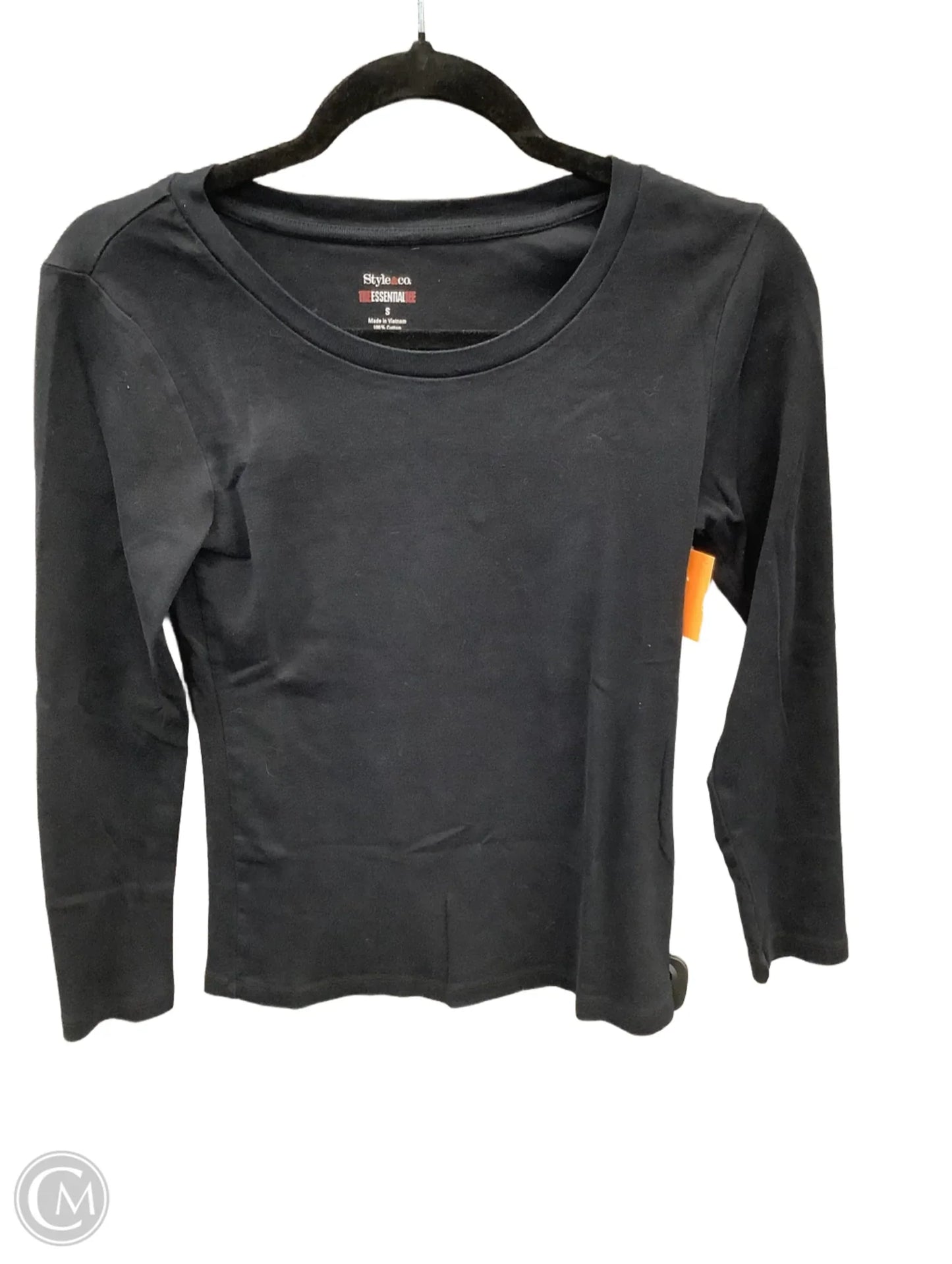Top Long Sleeve By Style And Company In Black, Size: S