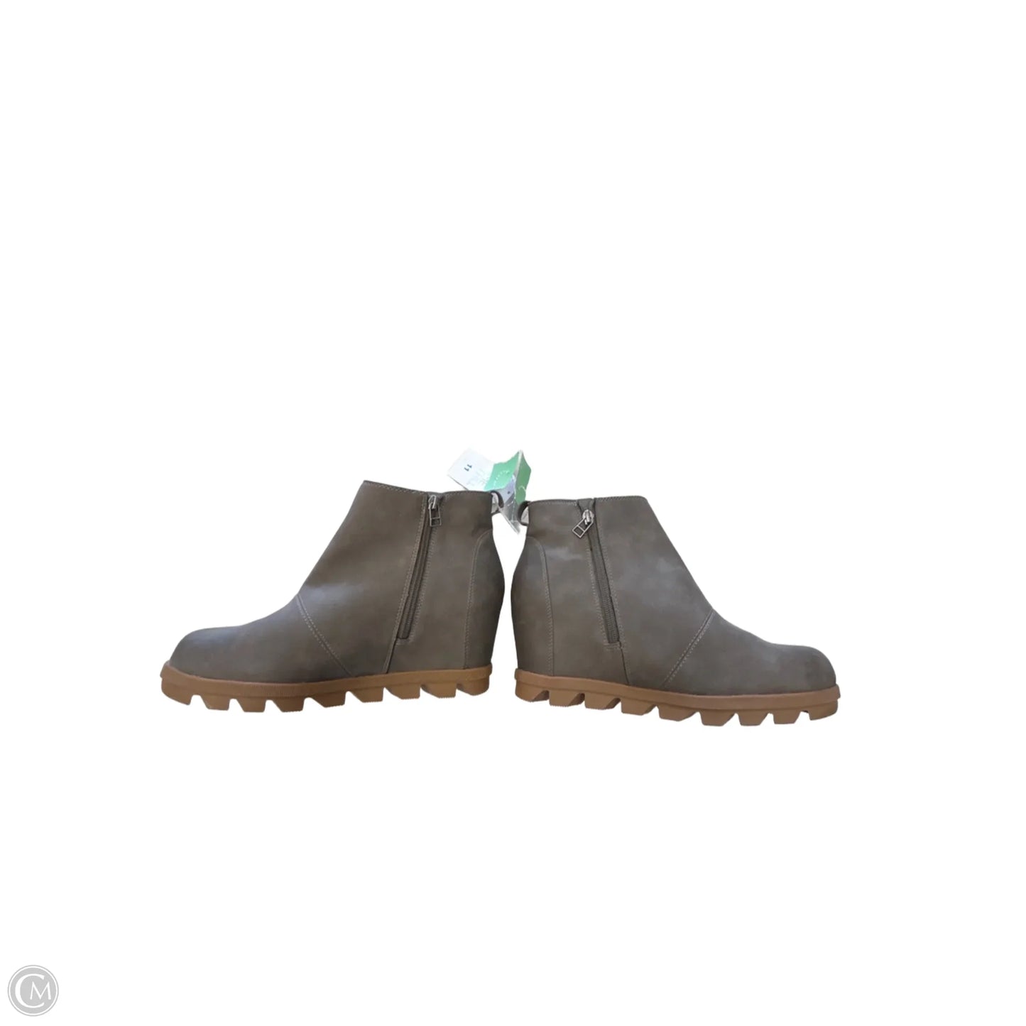 Boots Ankle Flats By Time And Tru In Grey, Size: 11
