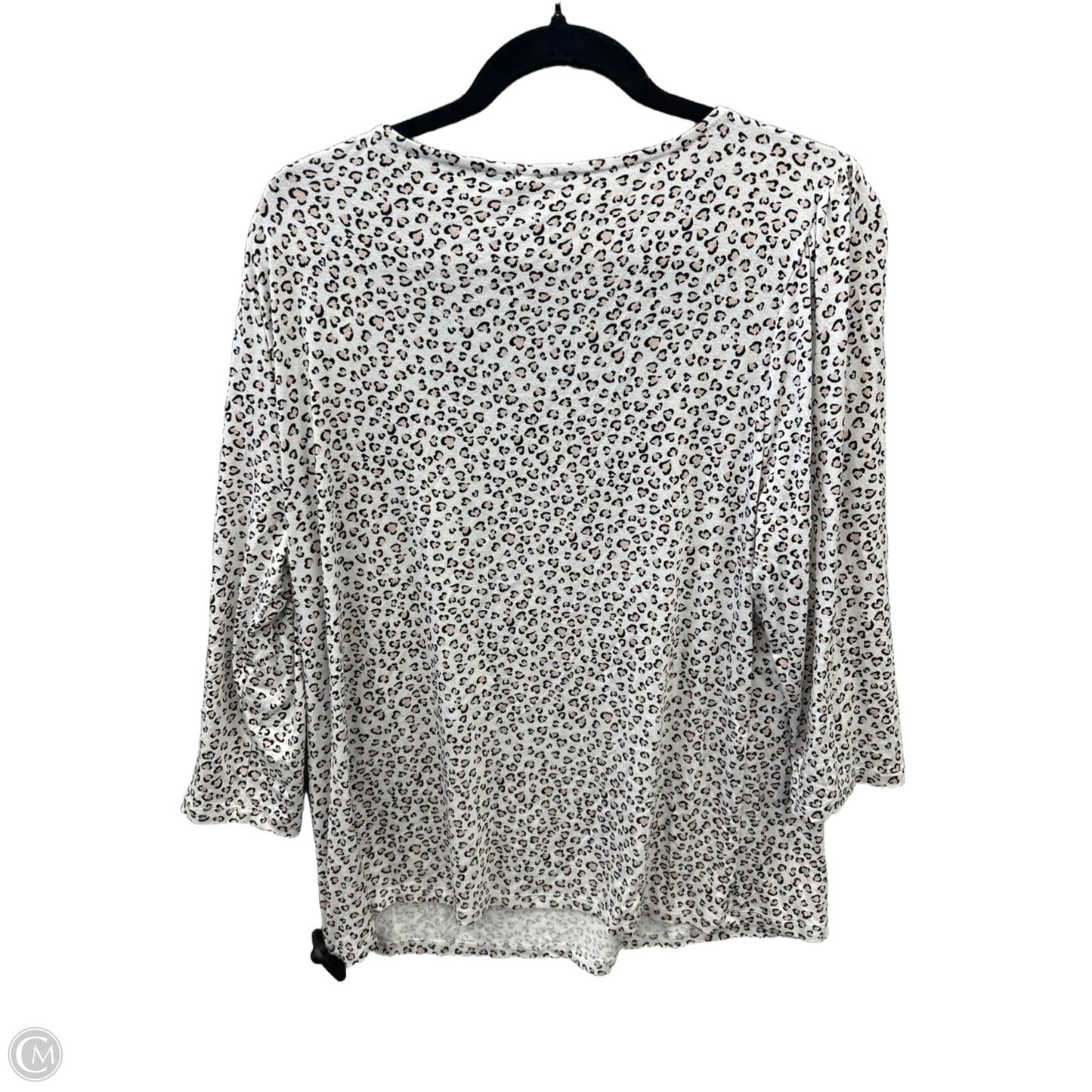 Top Long Sleeve By Elle In Animal Print, Size: Xxl