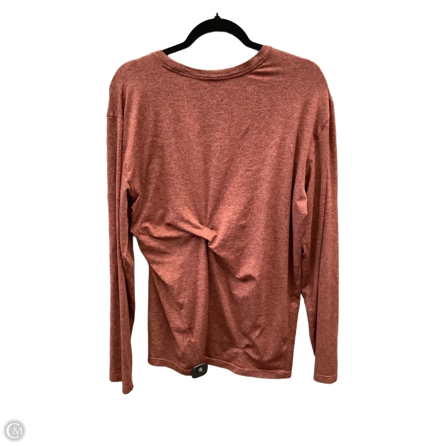 Athletic Top Long Sleeve Crewneck By Nike Apparel In Brown, Size: L