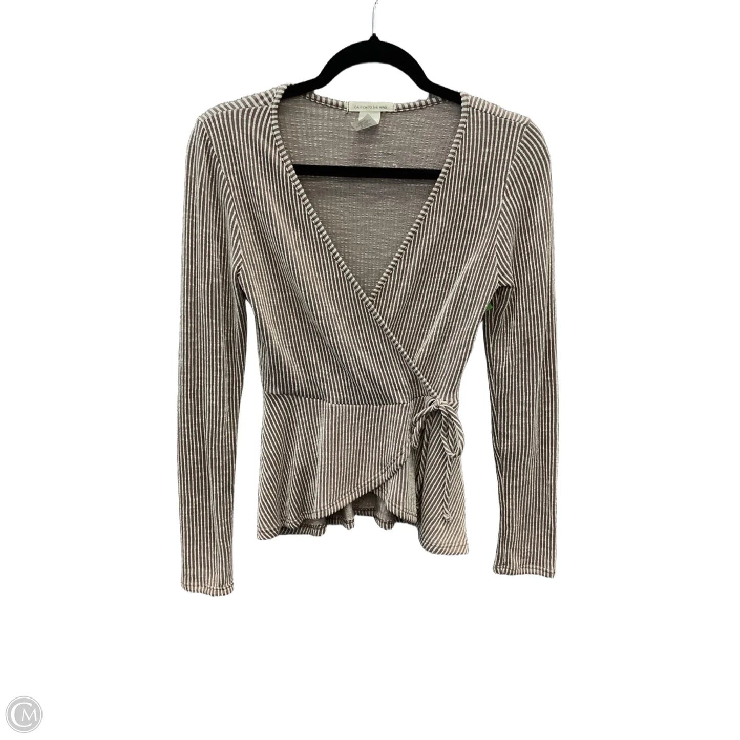 Top Long Sleeve By Caution To The Wind In Striped Pattern, Size: S
