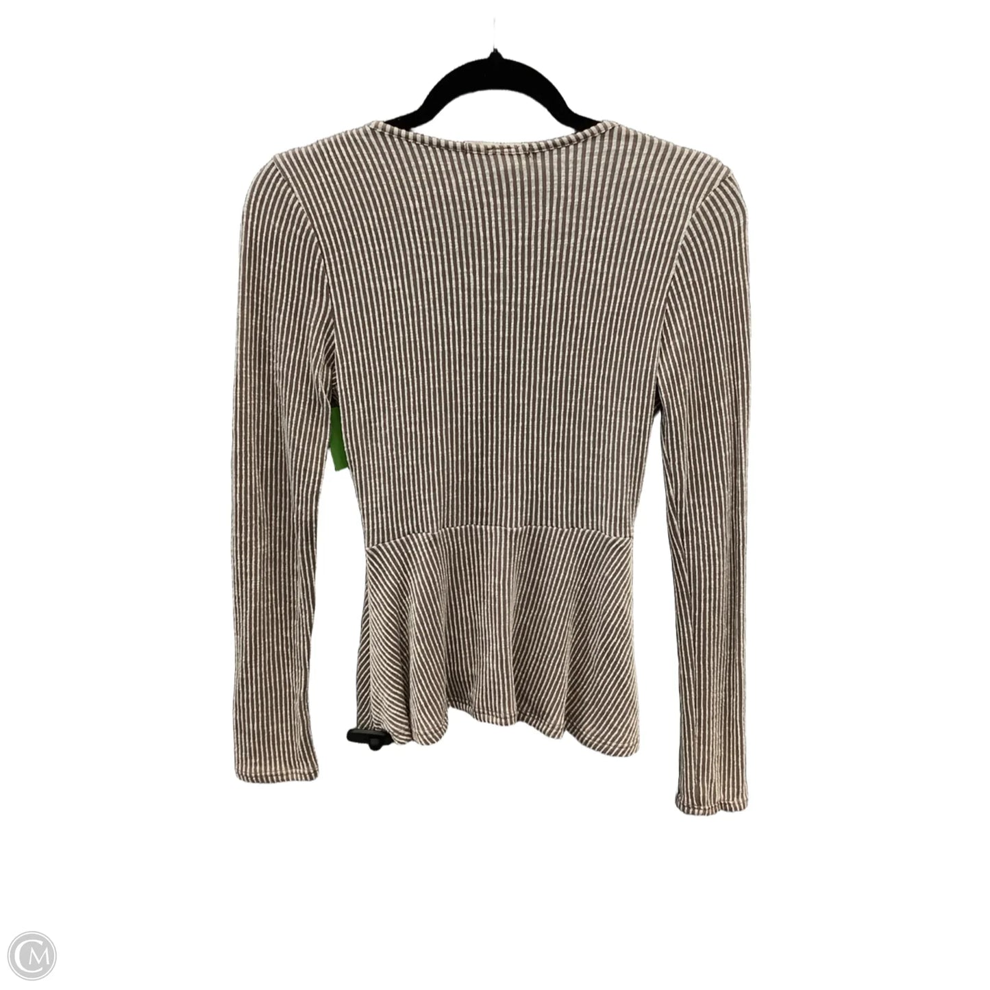 Top Long Sleeve By Caution To The Wind In Striped Pattern, Size: S