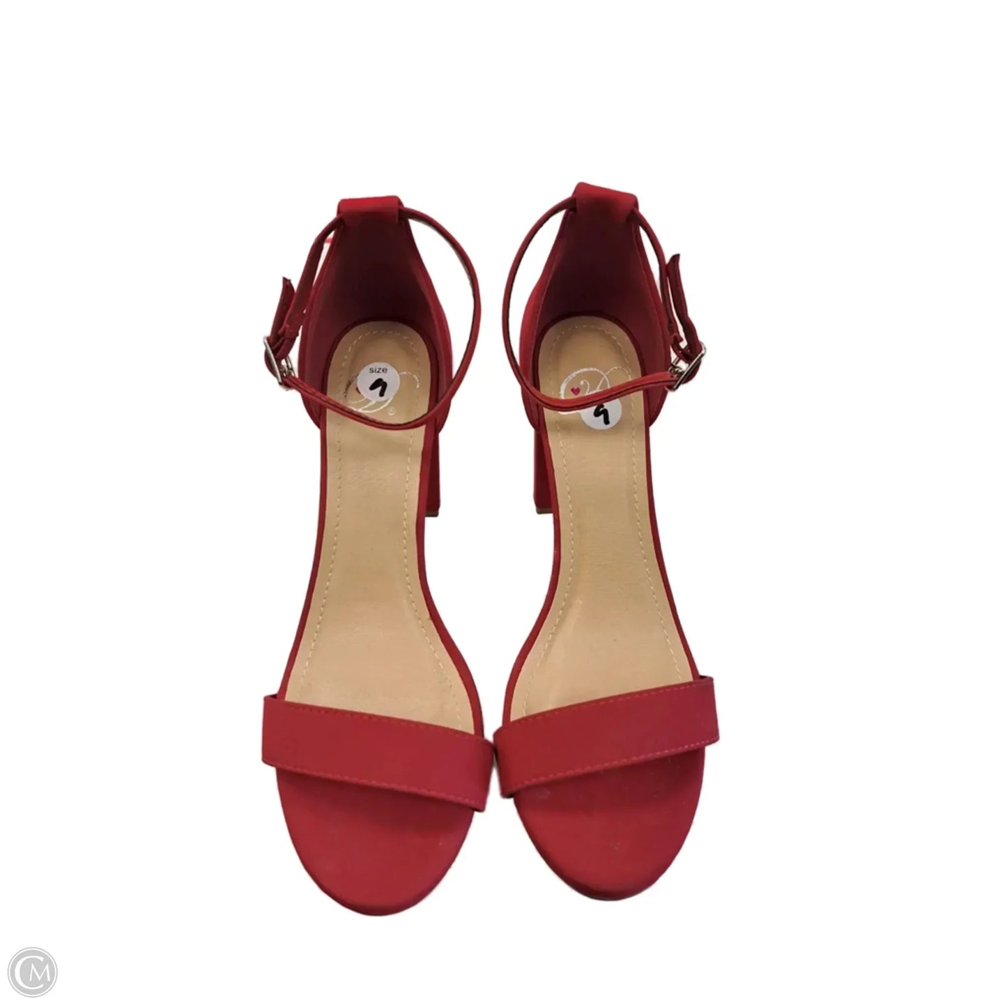 Shoes Heels Block By Clothes Mentor In Red, Size: 9