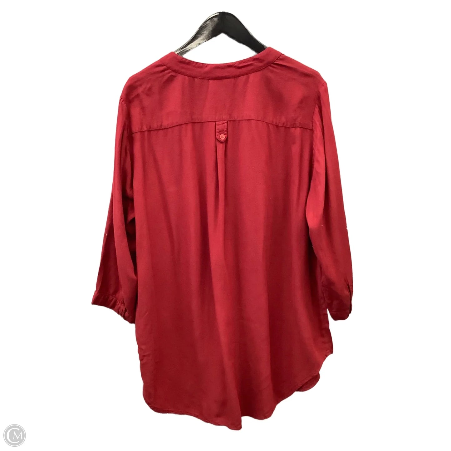 Top Long Sleeve By Avenue In Red, Size: 1x