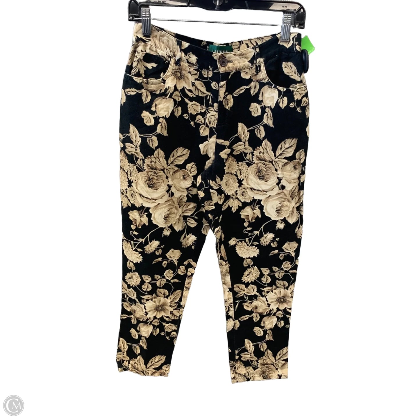 Pants Linen By Lauren By Ralph Lauren In Black, Size: 4
