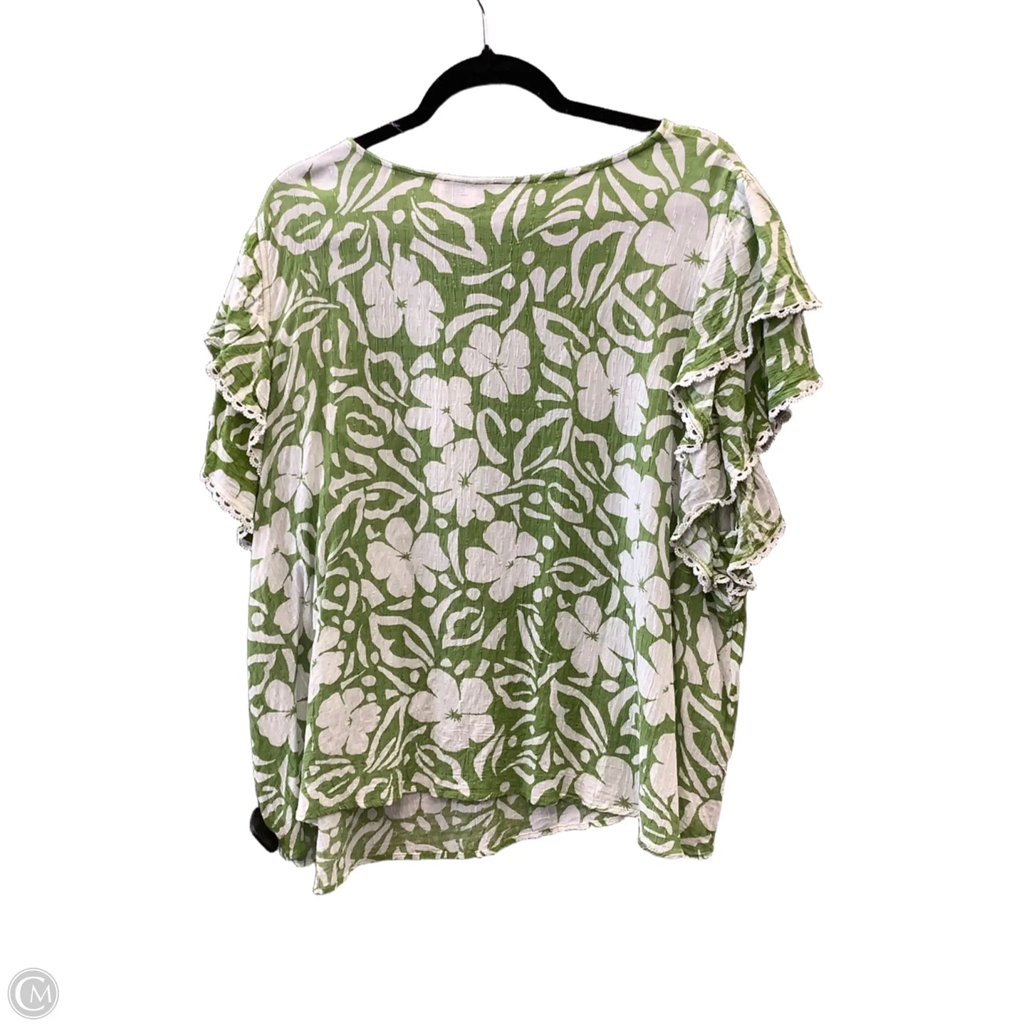Top Short Sleeve By Rachel Zoe In Green, Size: 3x