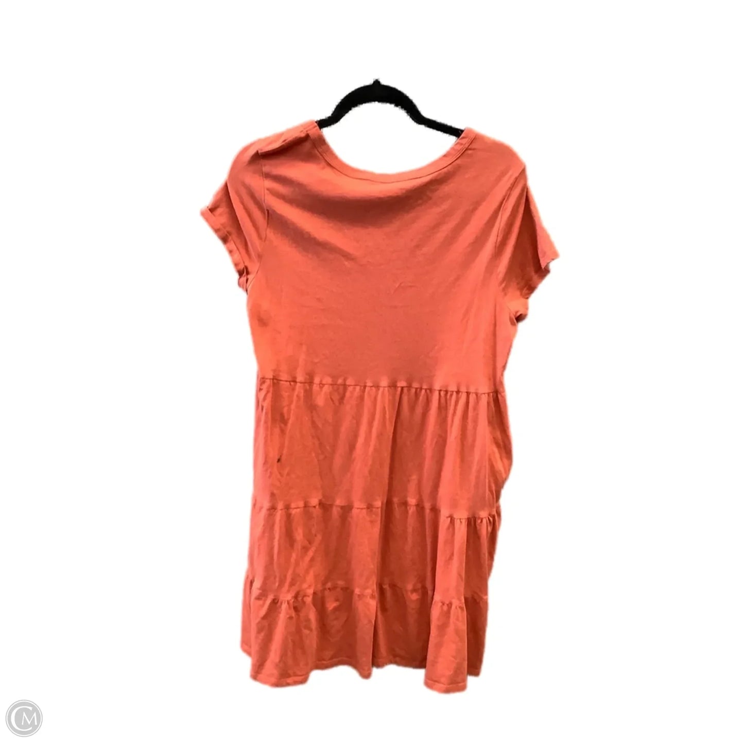 Dress Casual Midi By Time And Tru In Orange, Size: L