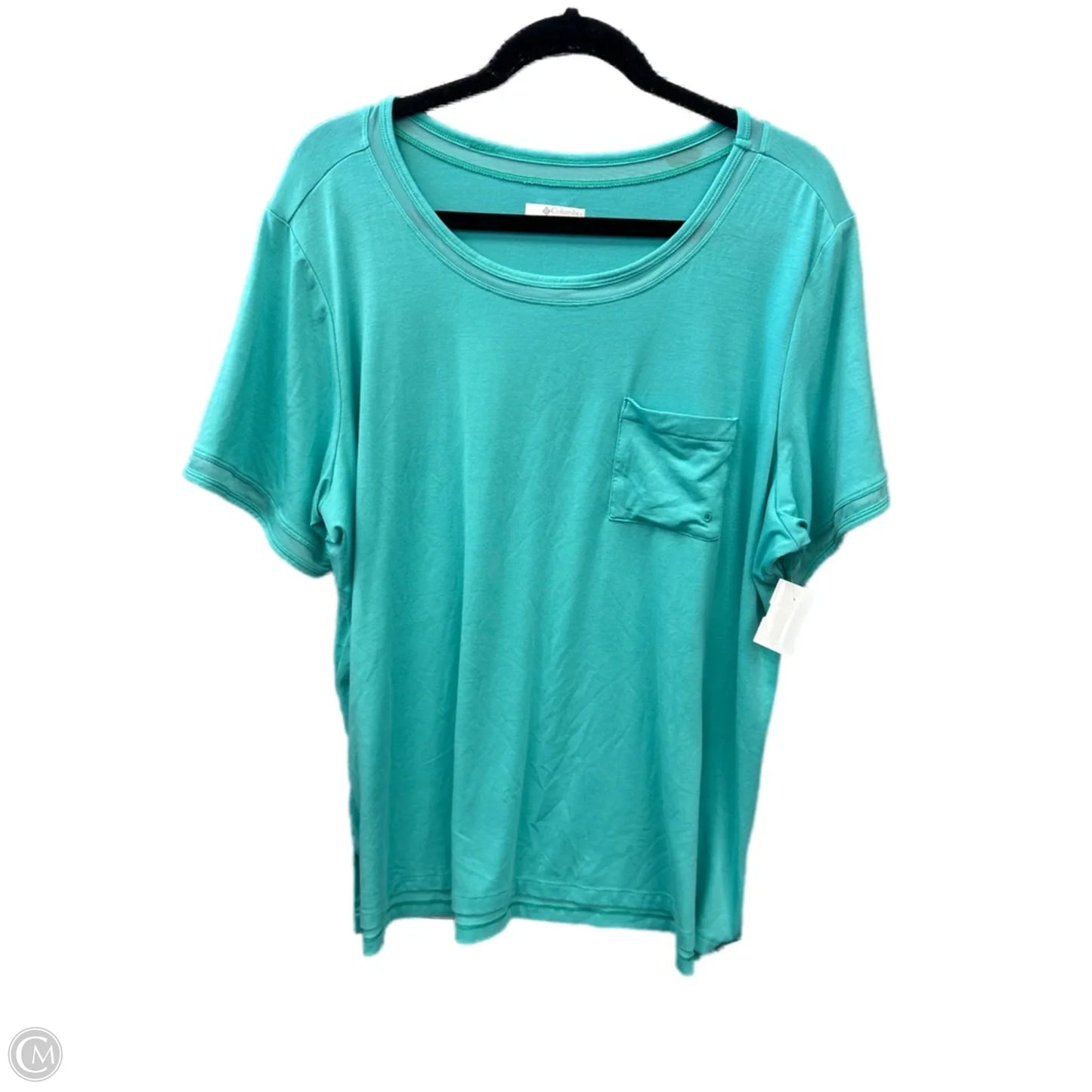 Athletic Top Short Sleeve By Columbia In Blue, Size: 1x