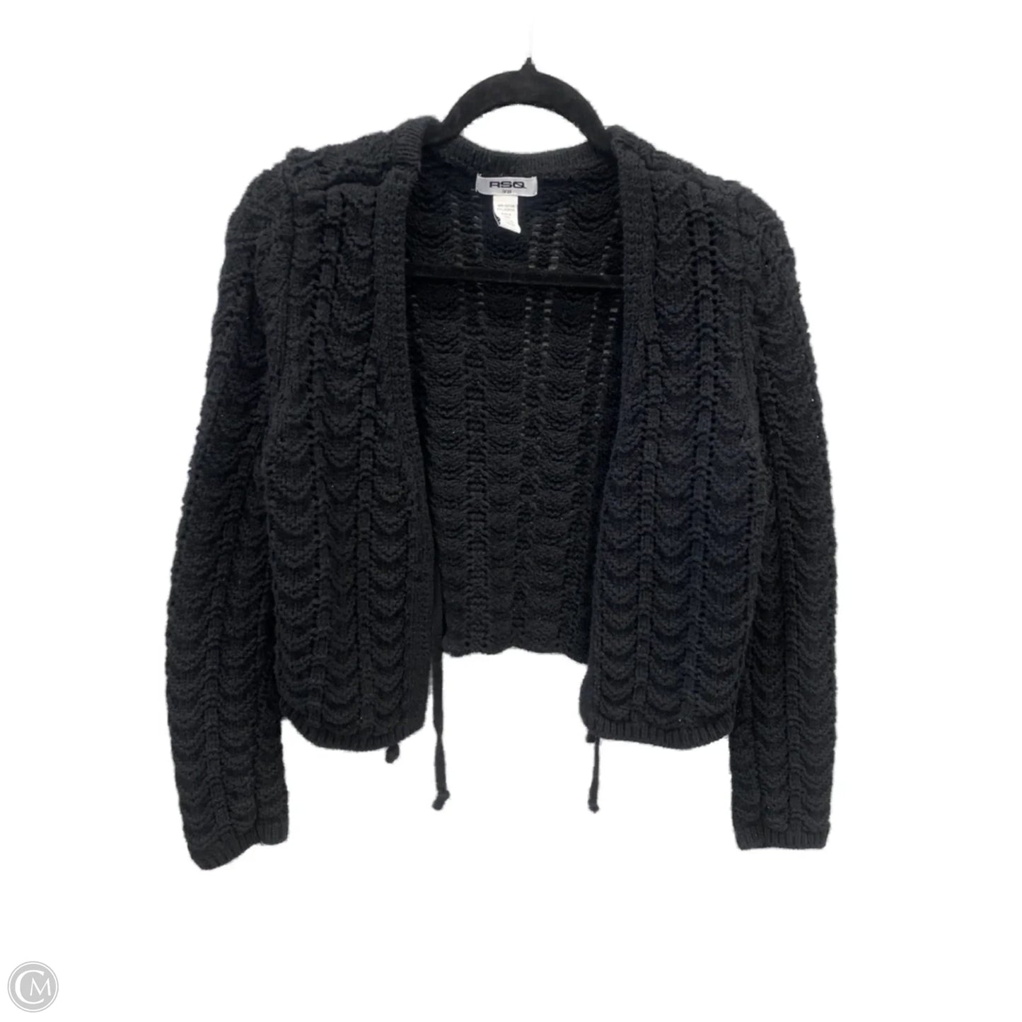 Sweater Cardigan By Clothes Mentor In Black, Size: L