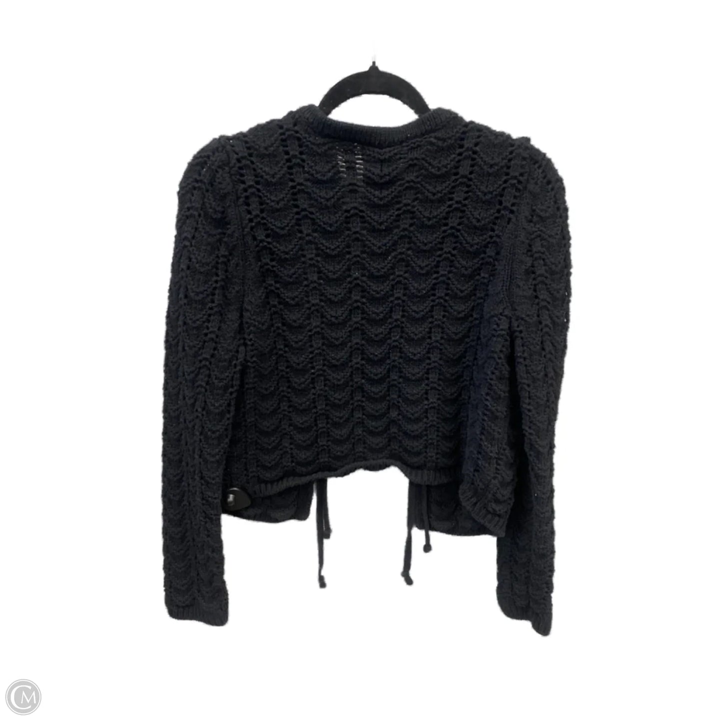 Sweater Cardigan By Clothes Mentor In Black, Size: L