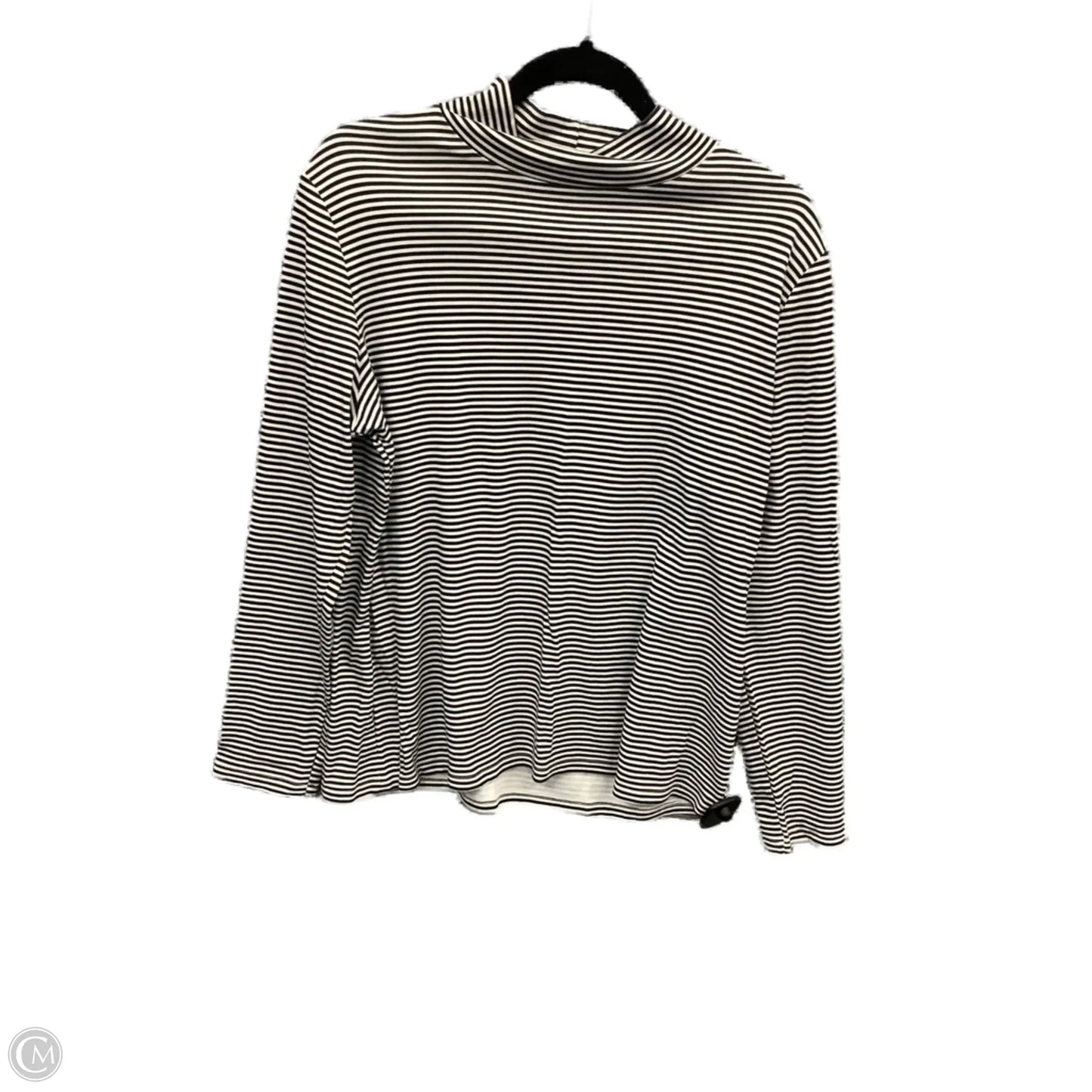 Top Long Sleeve By Croft And Barrow In Striped Pattern, Size: L