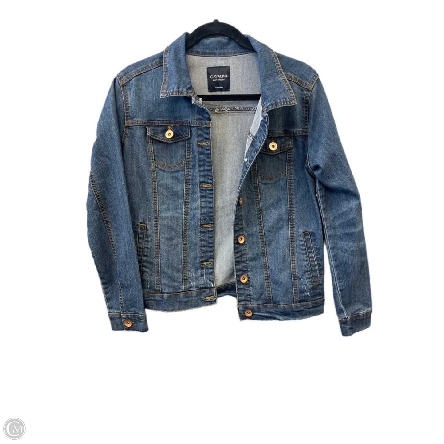 Jacket Denim By Clothes Mentor In Blue Denim, Size: M