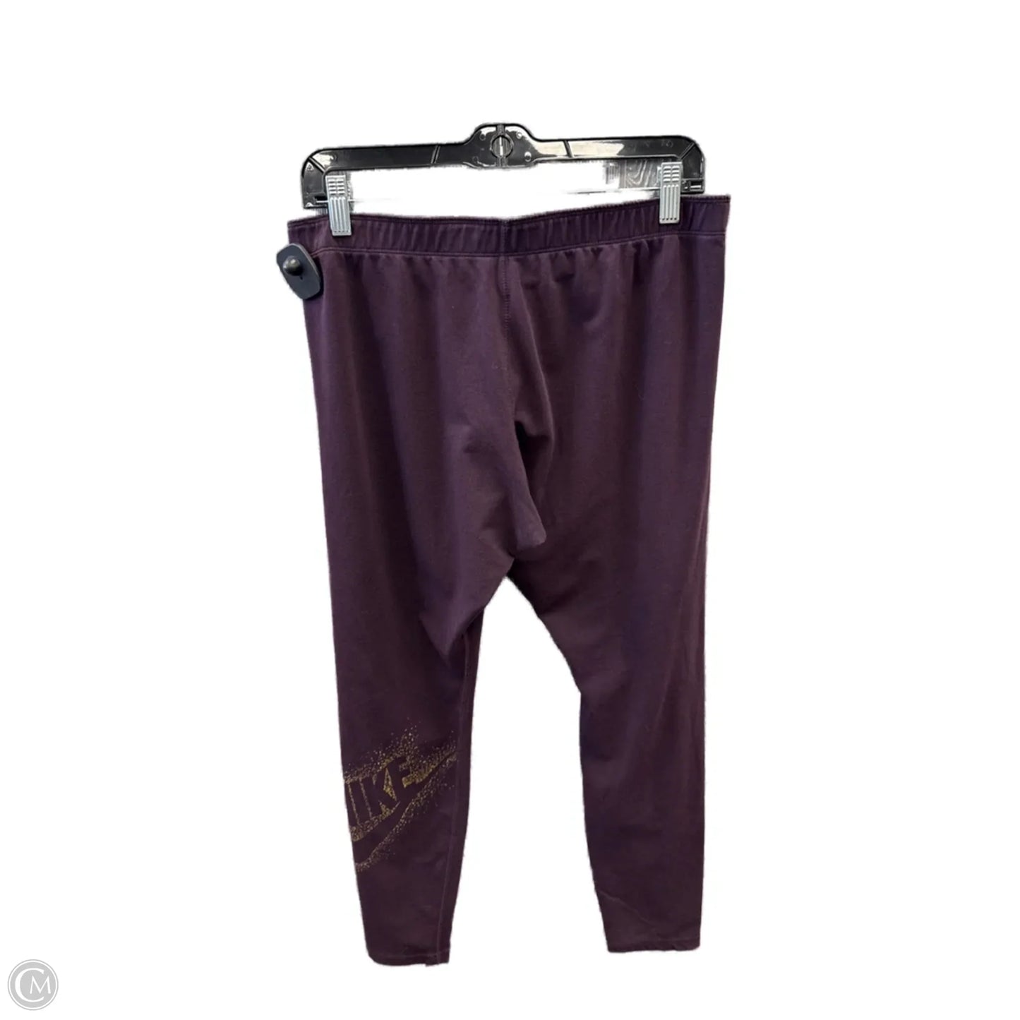 Athletic Leggings By Nike Apparel In Purple, Size: Xl