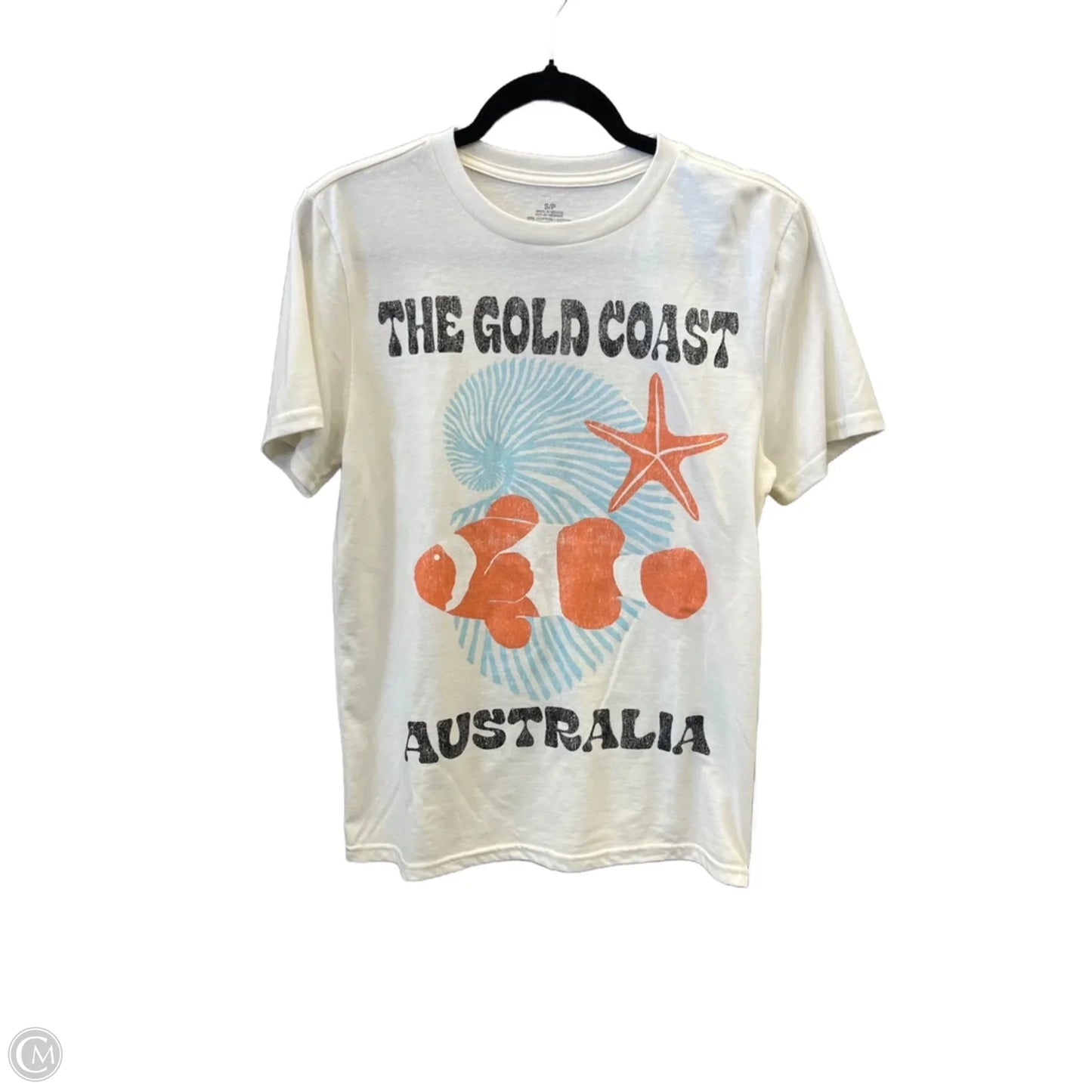 Top Short Sleeve By Clothes Mentor In Cream, Size: S