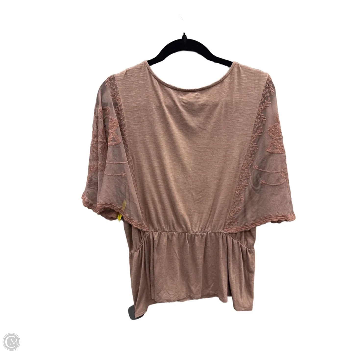 Top Short Sleeve By Maurices In Brown, Size: Xl