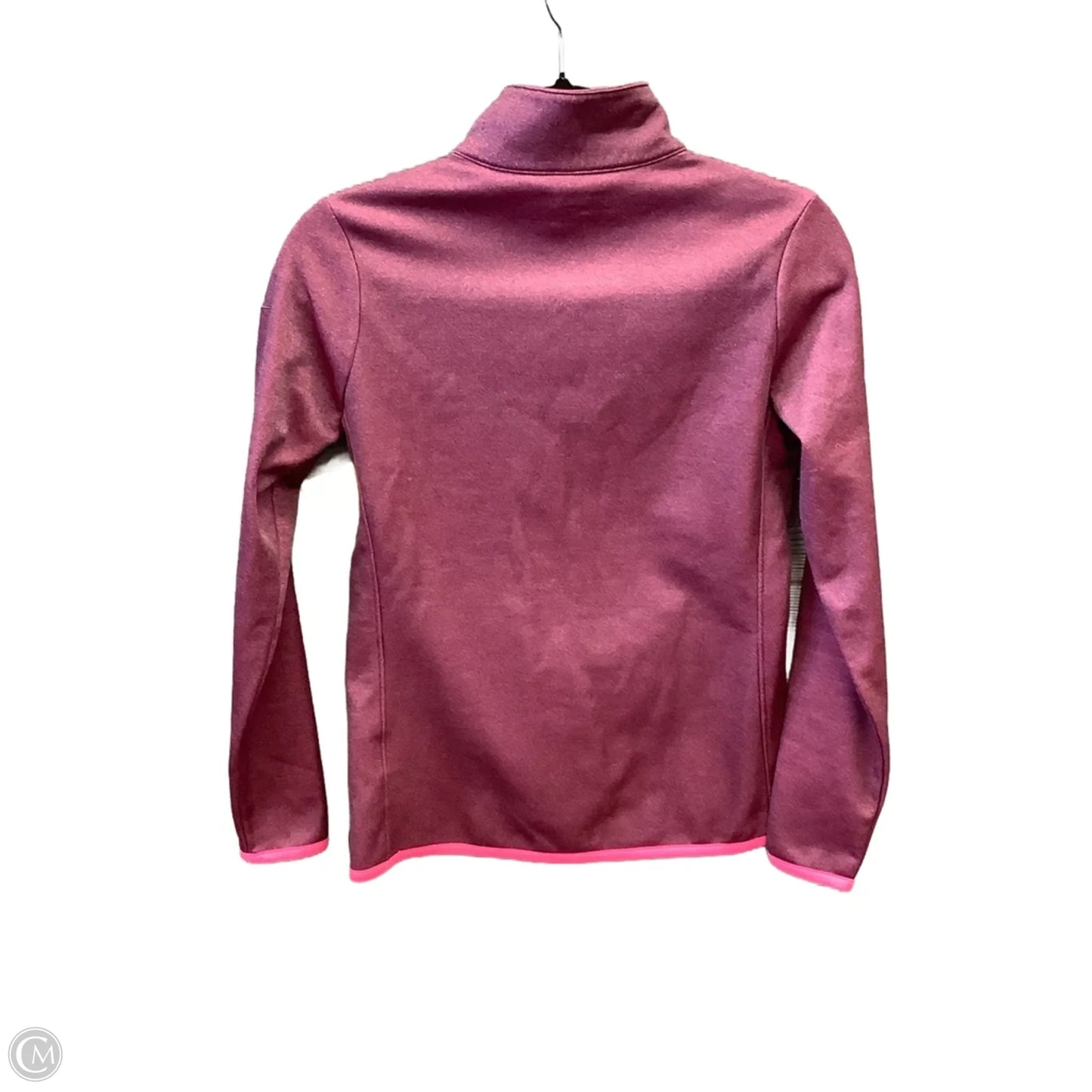 Athletic Top Long Sleeve Collar By Nike Apparel In Purple