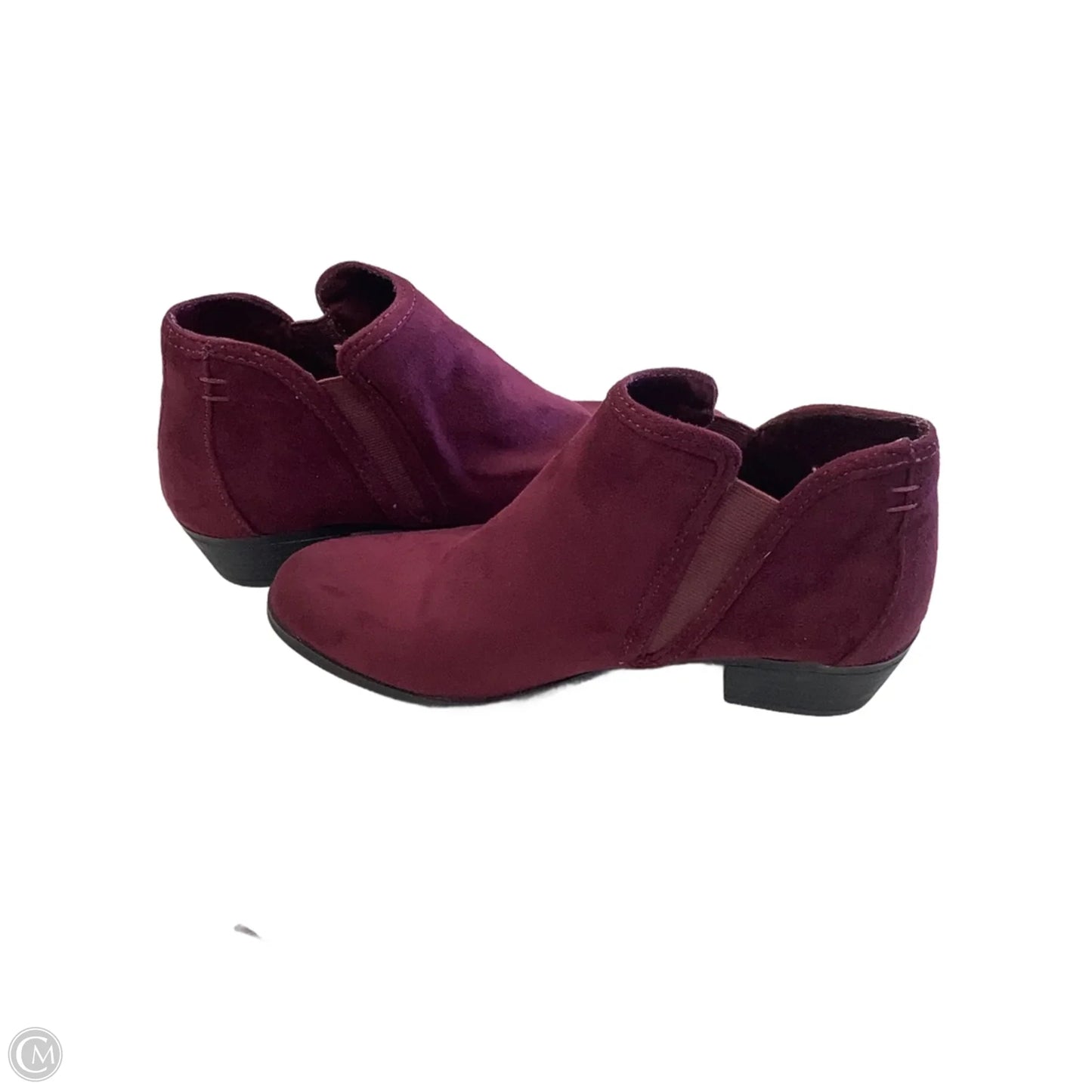 Boots Ankle Heels By Maurices In Purple, Size: 8.5