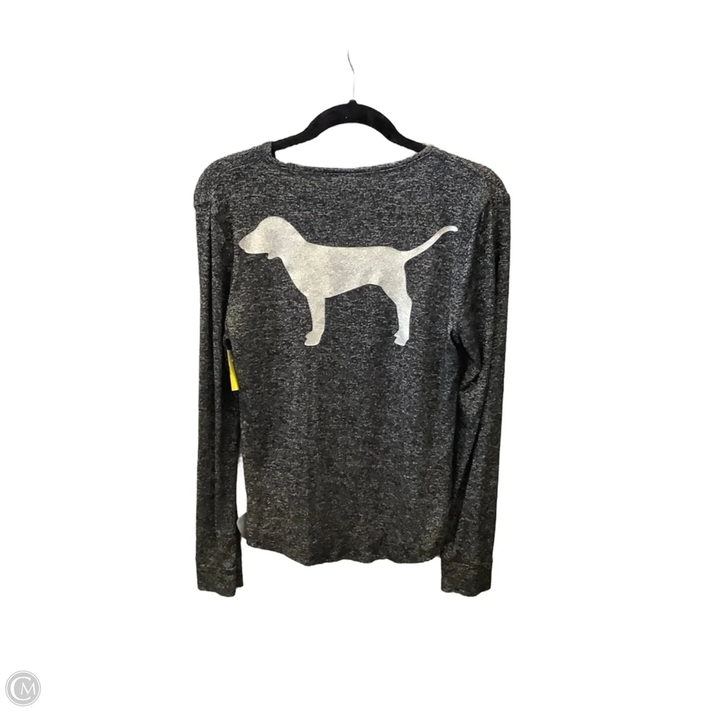 Top Long Sleeve By Pink In Black, Size: M