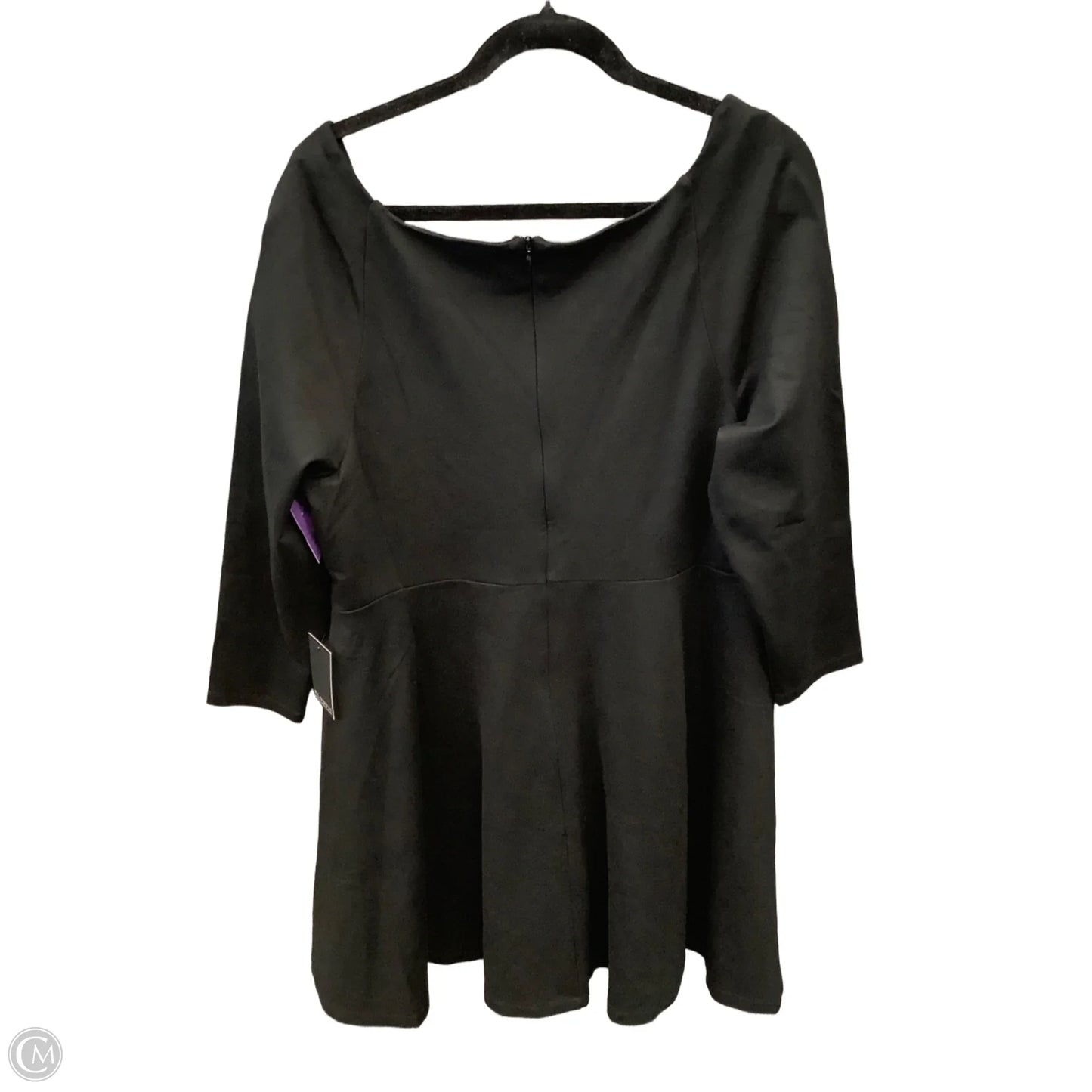 Dress Casual Midi By Eloquii In Black, Size: Xl