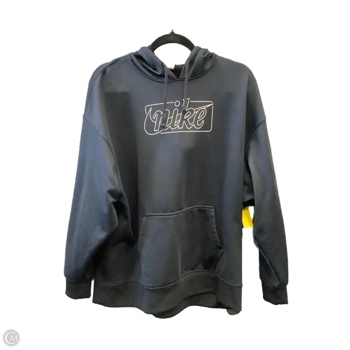 Athletic Top Long Sleeve Hoodie By Nike In Black, Size: Xl