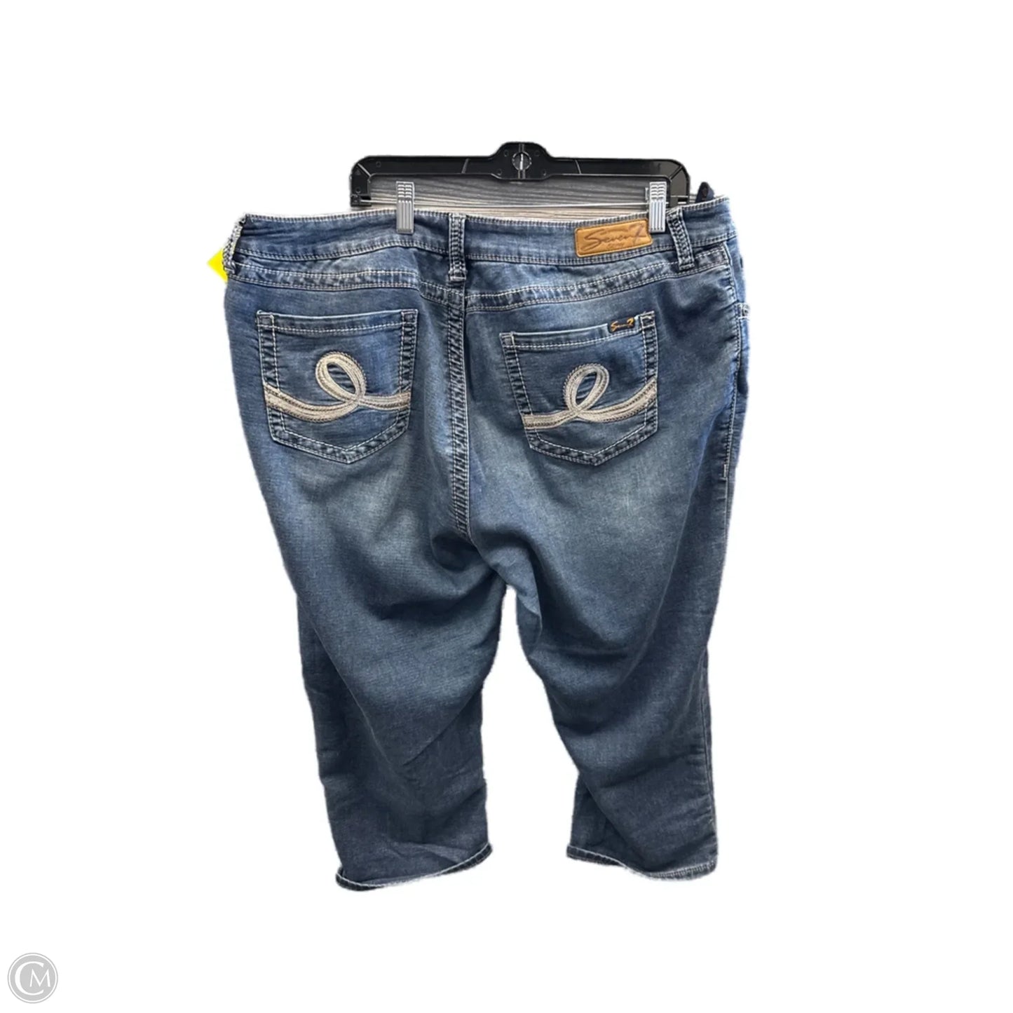 Capris By Seven 7 In Blue Denim, Size: 20