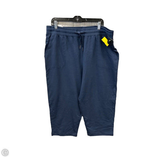 Athletic Capris By Clothes Mentor In Blue, Size: Xl