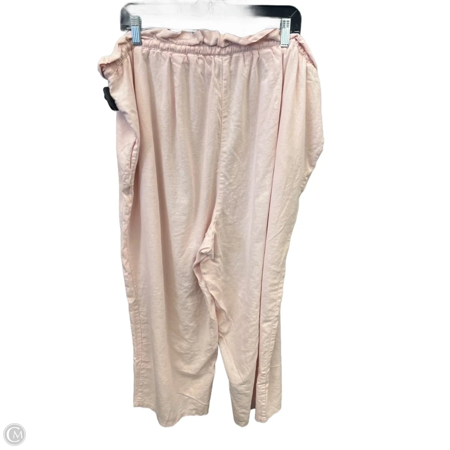 Pants Linen By Eloquii In Pink, Size: 20