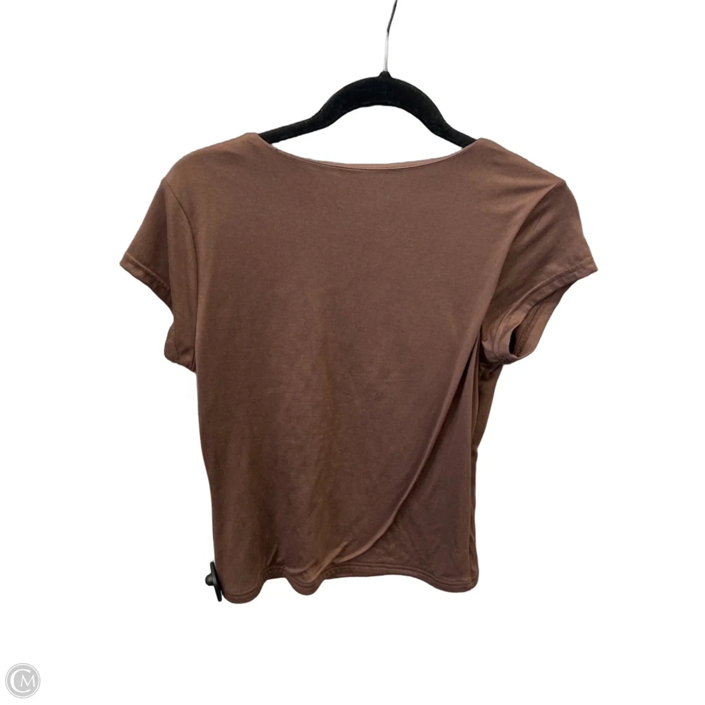Top Short Sleeve By Faded Rose In Brown, Size: Xl