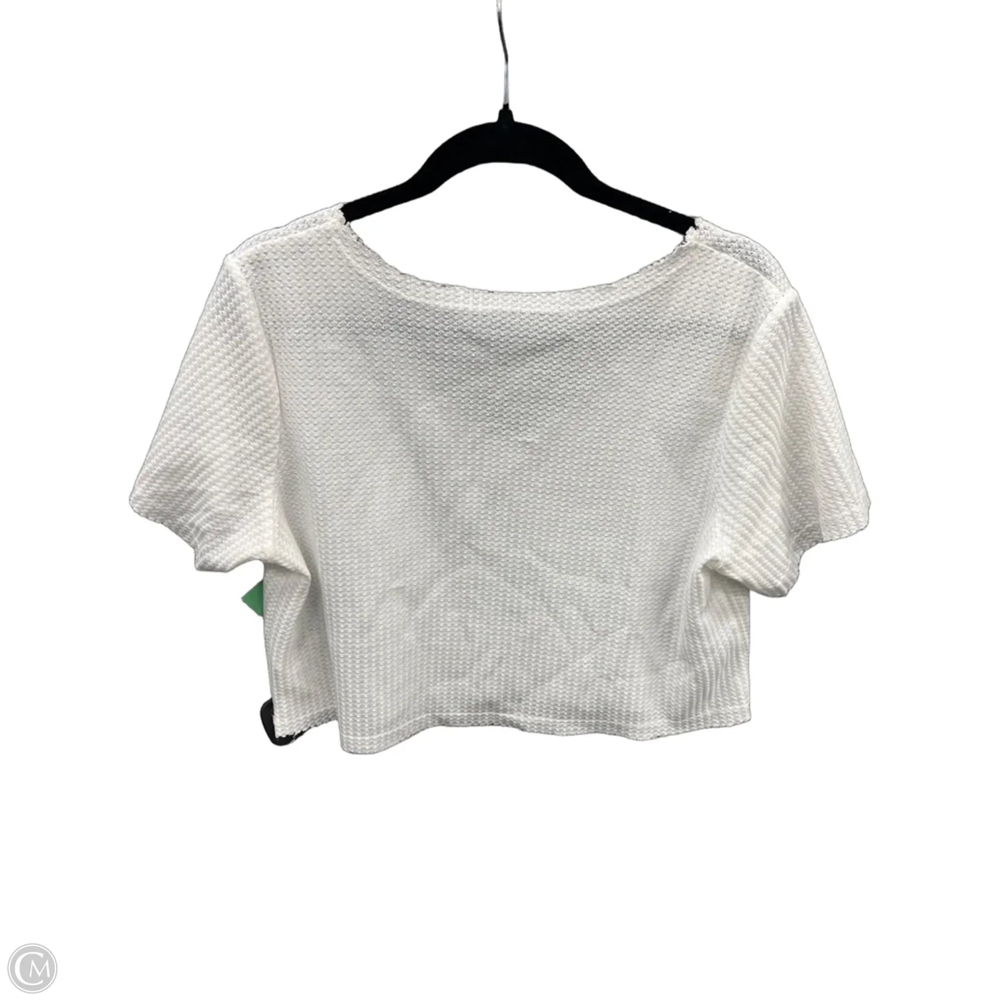Top Short Sleeve By Shein In White, Size: L
