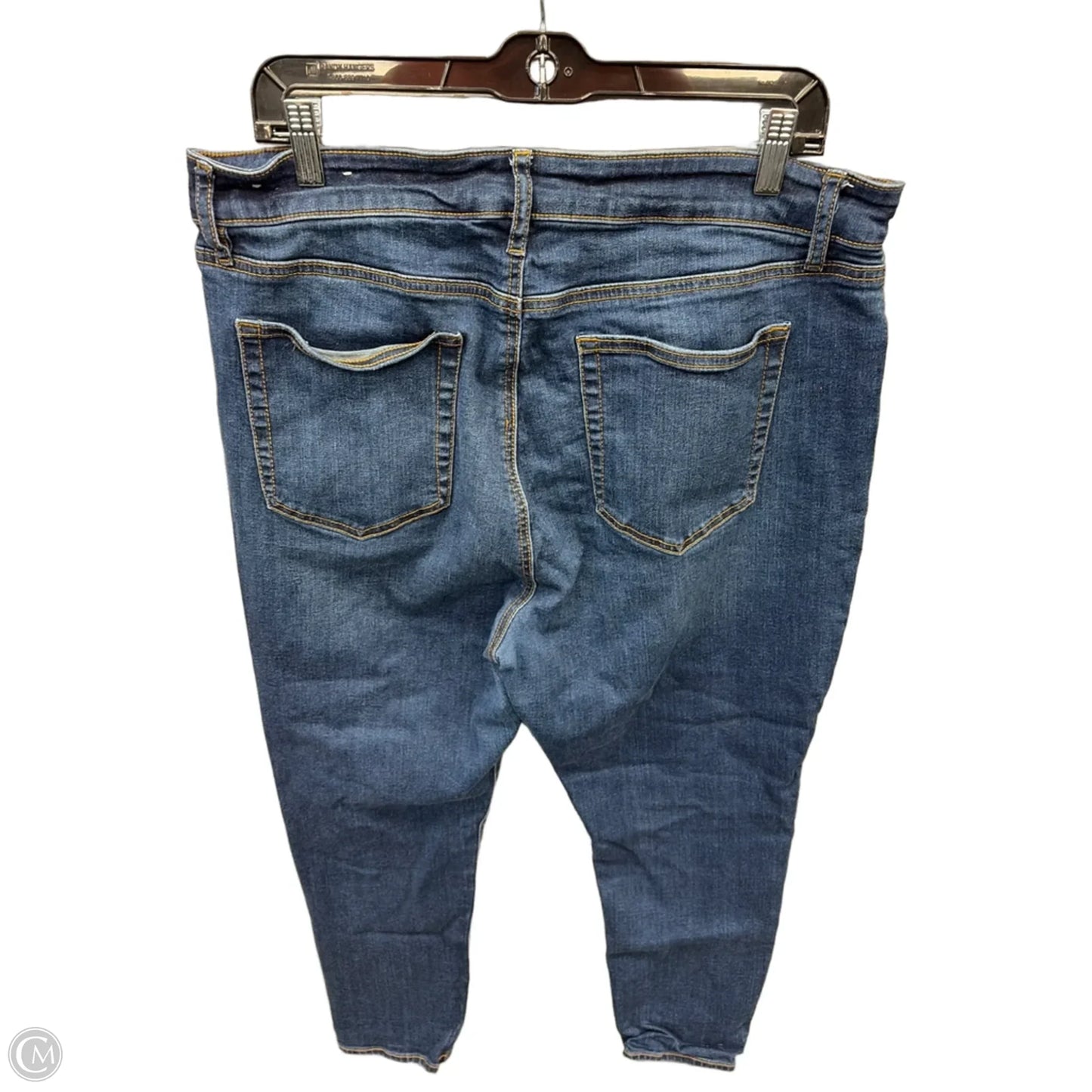 Jeans Skinny By Loft In Blue Denim, Size: 18