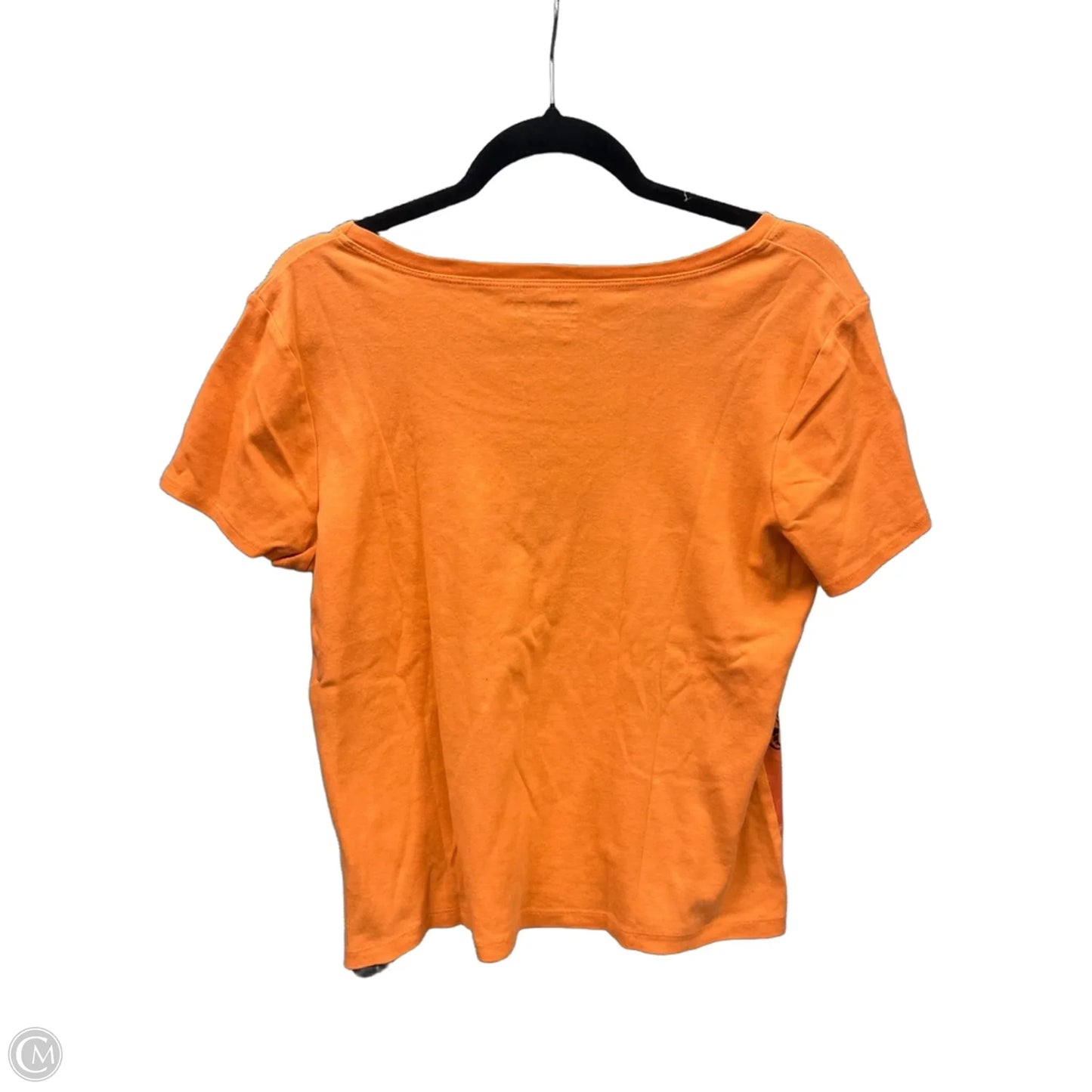 Top Short Sleeve By Zenergy By Chicos In Orange, Size: L