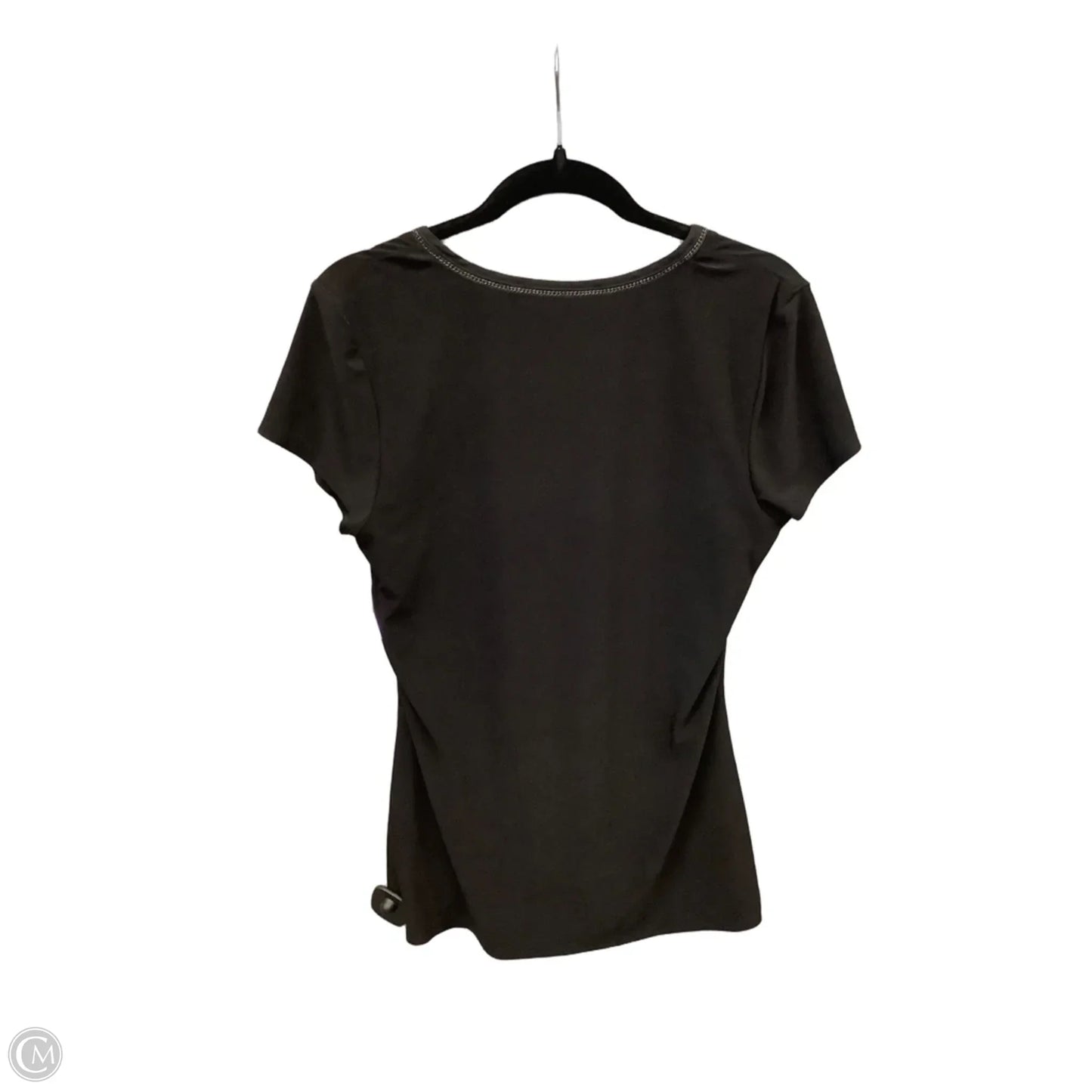 Top Short Sleeve By White House Black Market In Black, Size: M