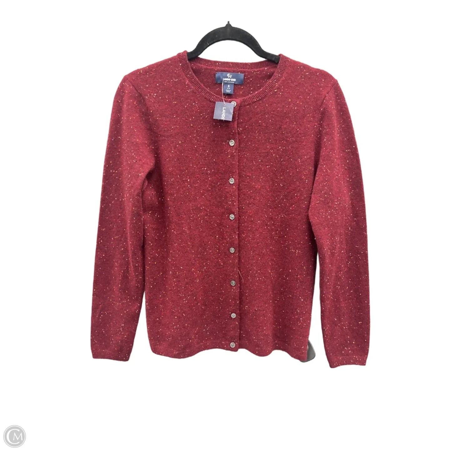 Cardigan By Lands End In Red, Size: S