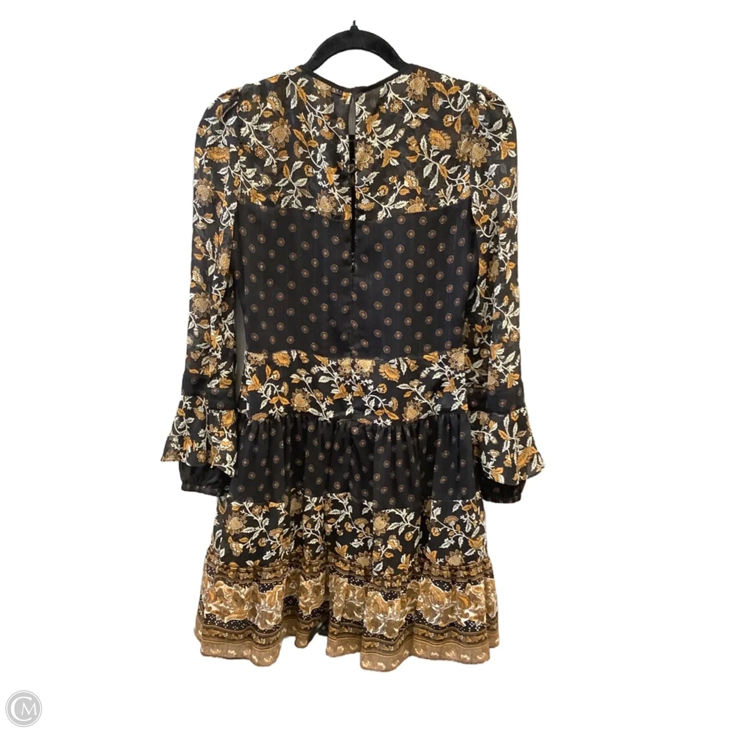 Dress Casual Midi By Michael By Michael Kors In Black & Brown, Size: S