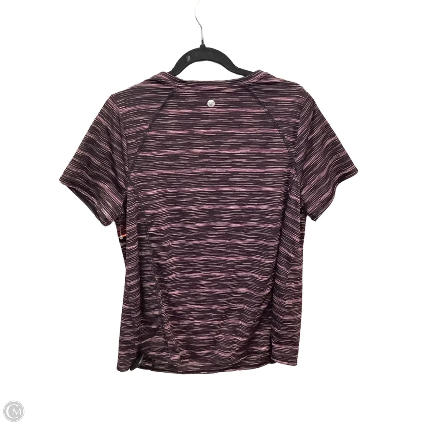 Athletic Top Short Sleeve By Clothes Mentor In Black & Purple, Size: Xl
