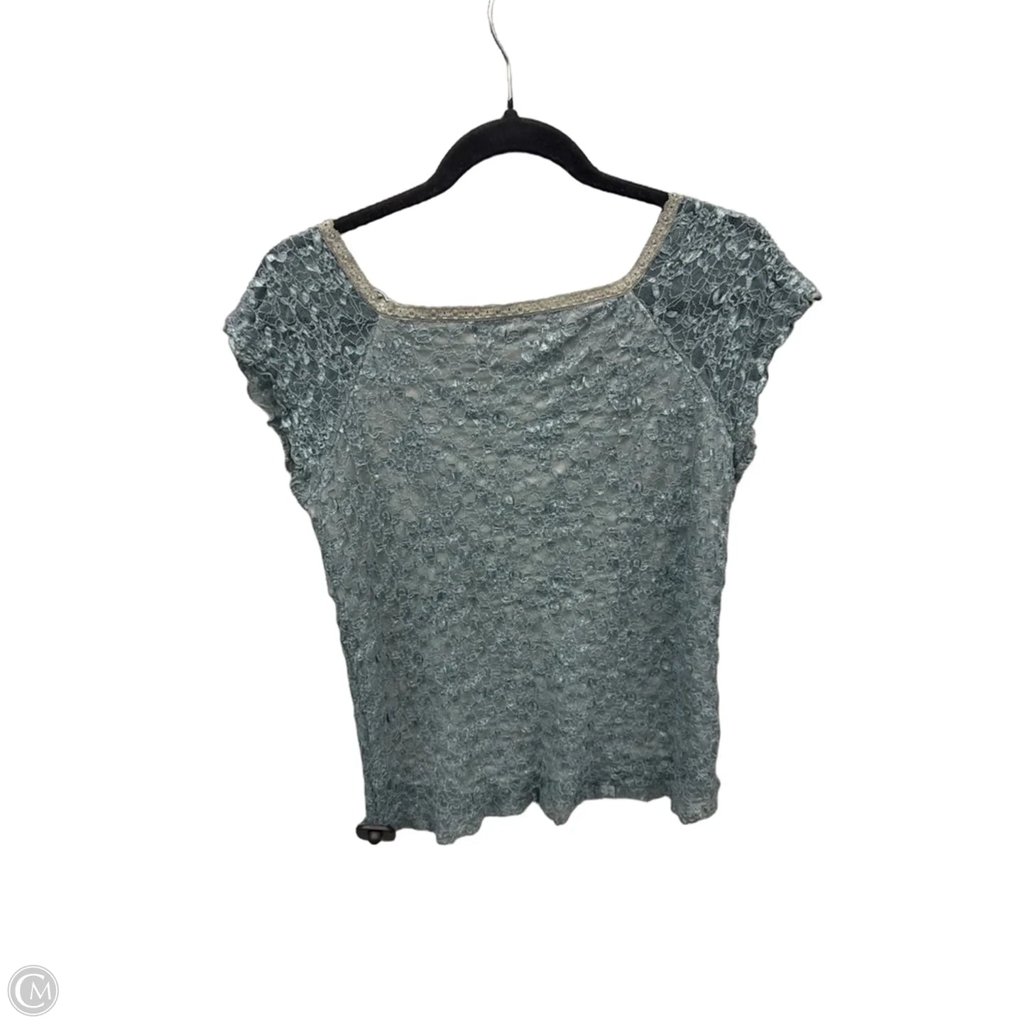 Top Short Sleeve By Merona In Teal, Size: L