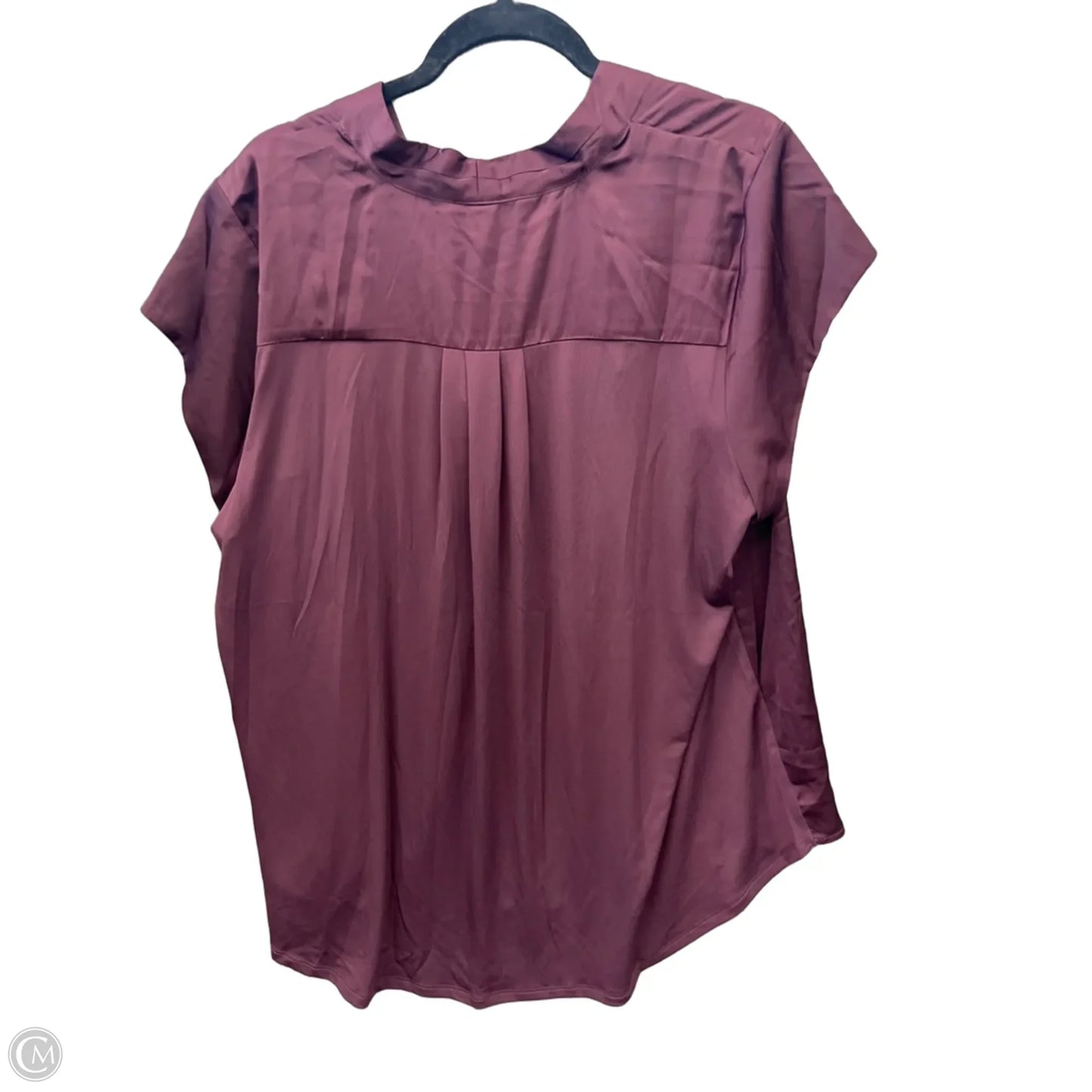 Top Short Sleeve By Clothes Mentor In Maroon, Size: 2x