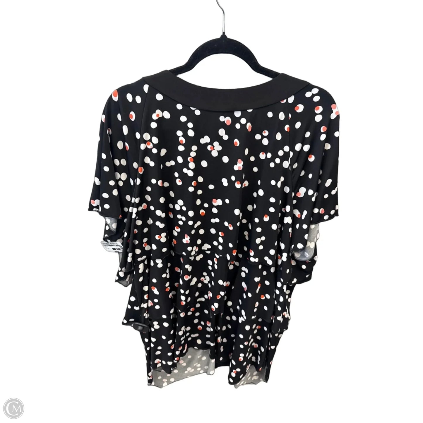 Top Short Sleeve By Cj Banks In Black, Size: 2x