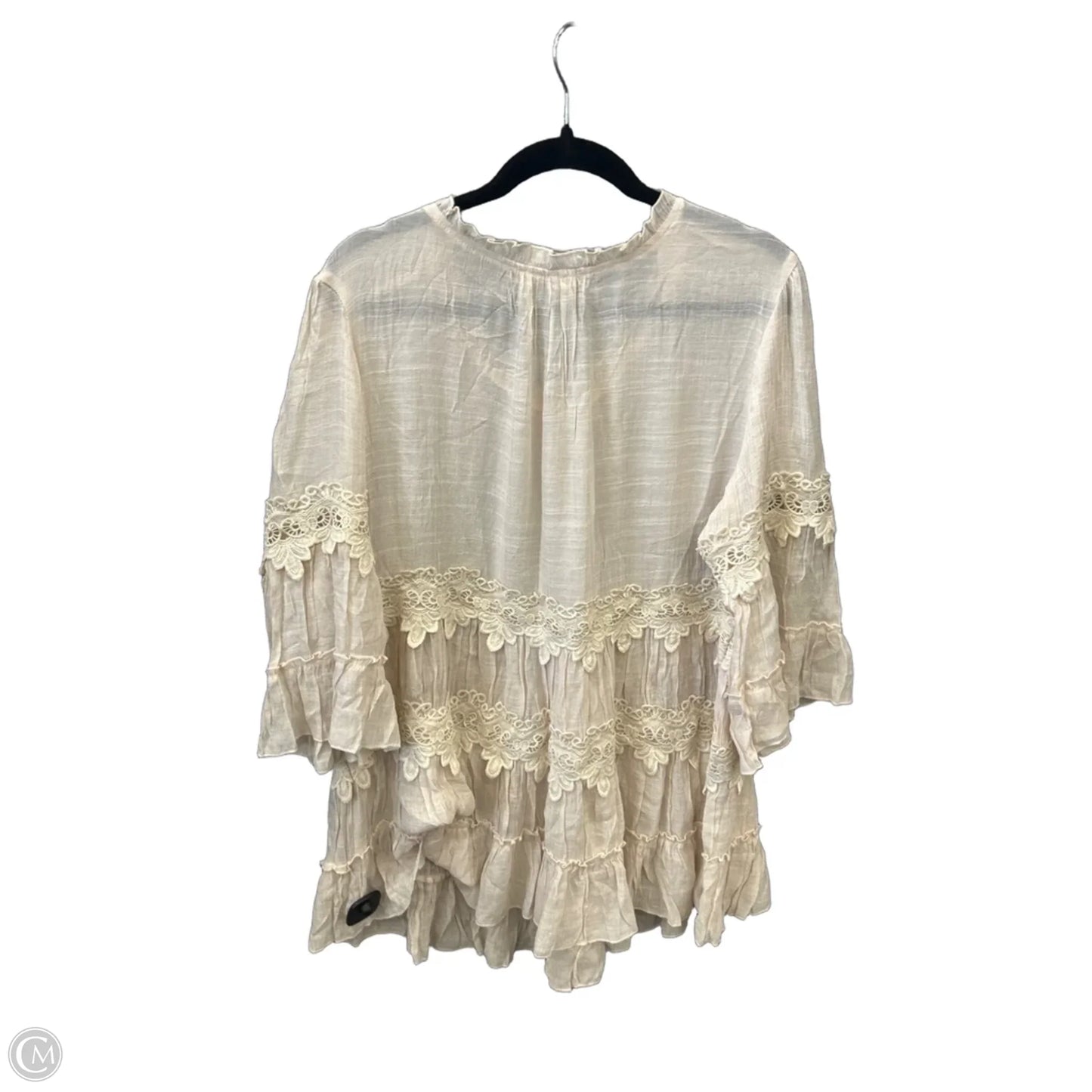 Dress Casual Midi By Indigo Soul In Beige, Size: Xl