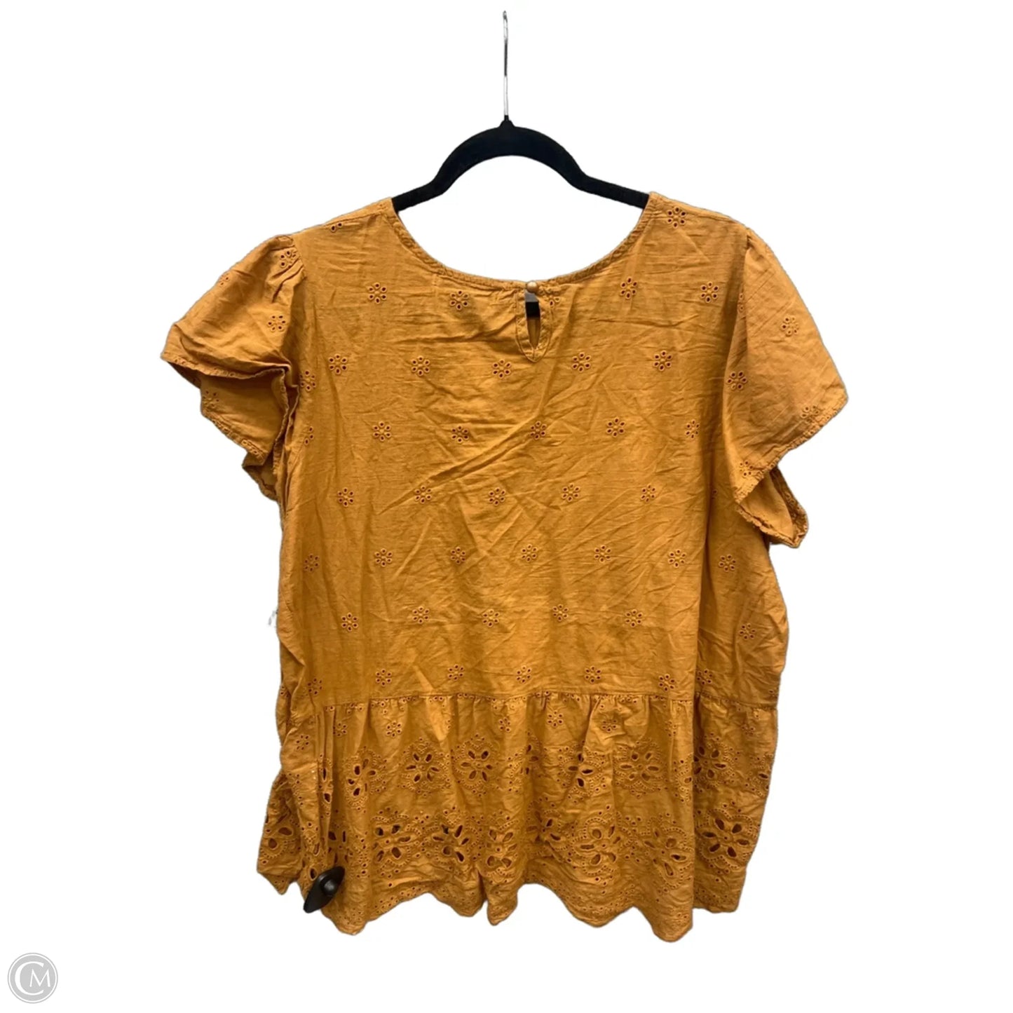 Top Short Sleeve By Clothes Mentor In Orange, Size: 3x