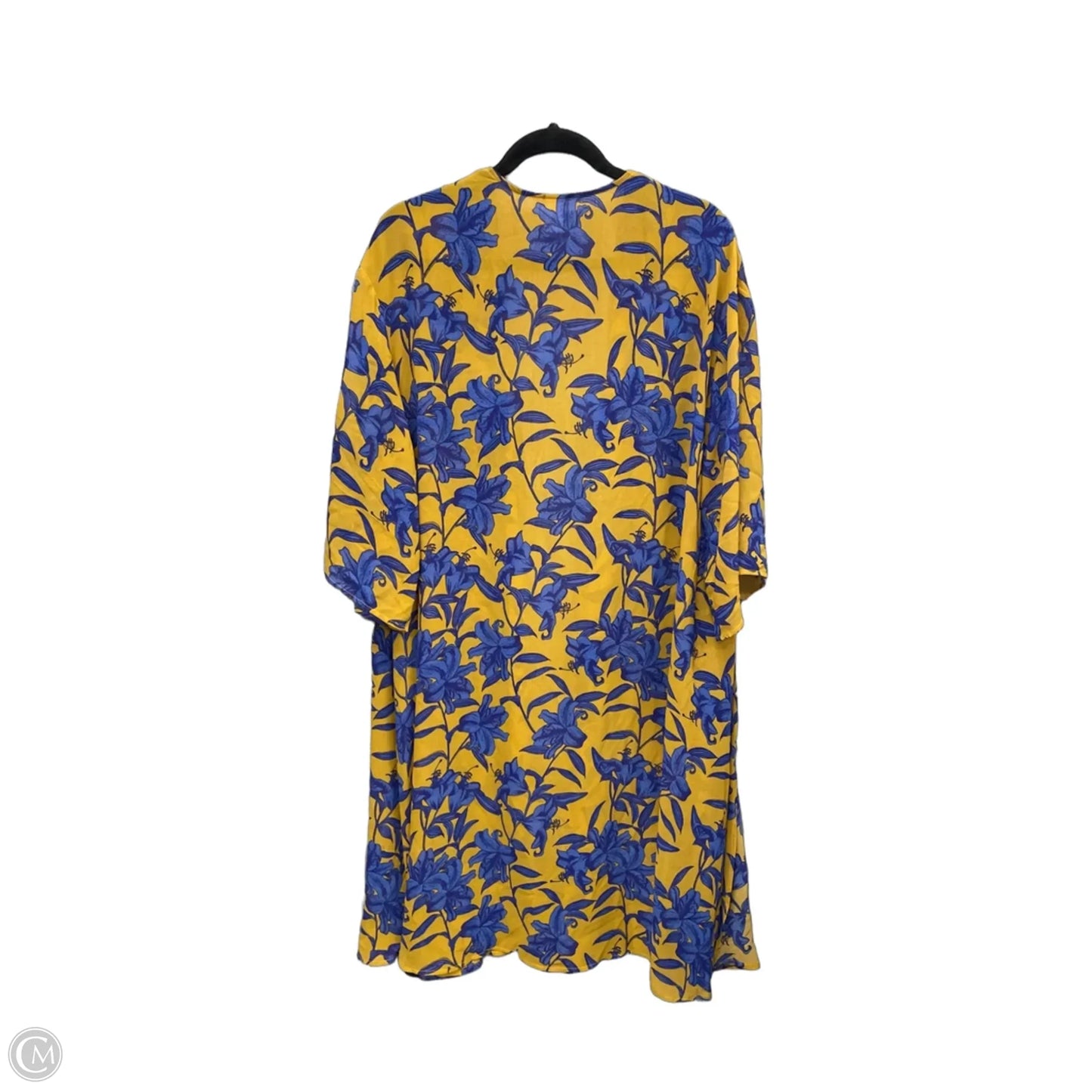 Kimono By H&m In Blue & Yellow, Size: S