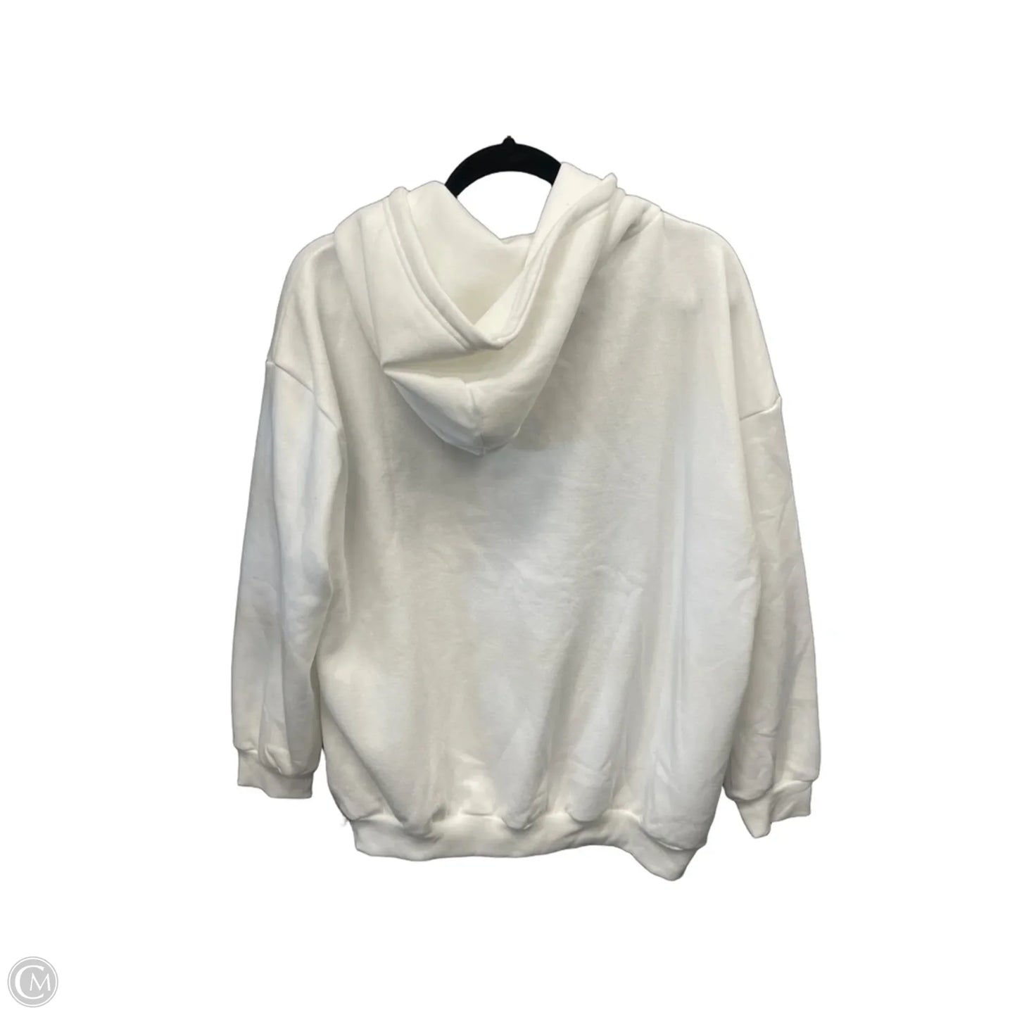 Sweatshirt Hoodie By Shein In White, Size: M