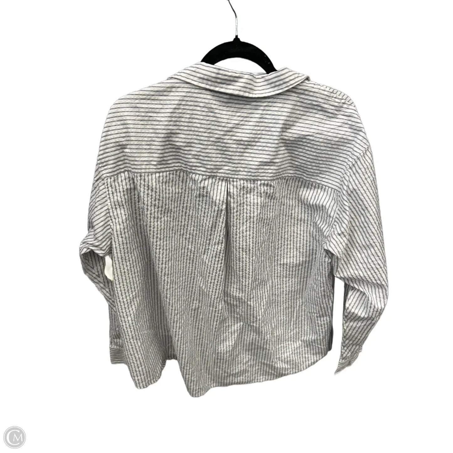 Top Long Sleeve By Maurices In Grey & White, Size: Xl