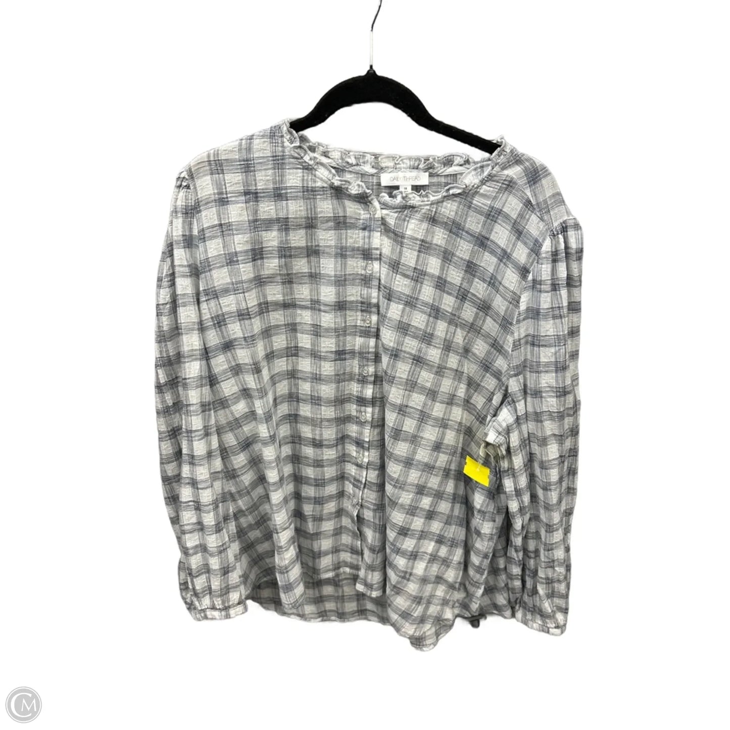 Top Long Sleeve By Daily Thread In White, Size: 1x