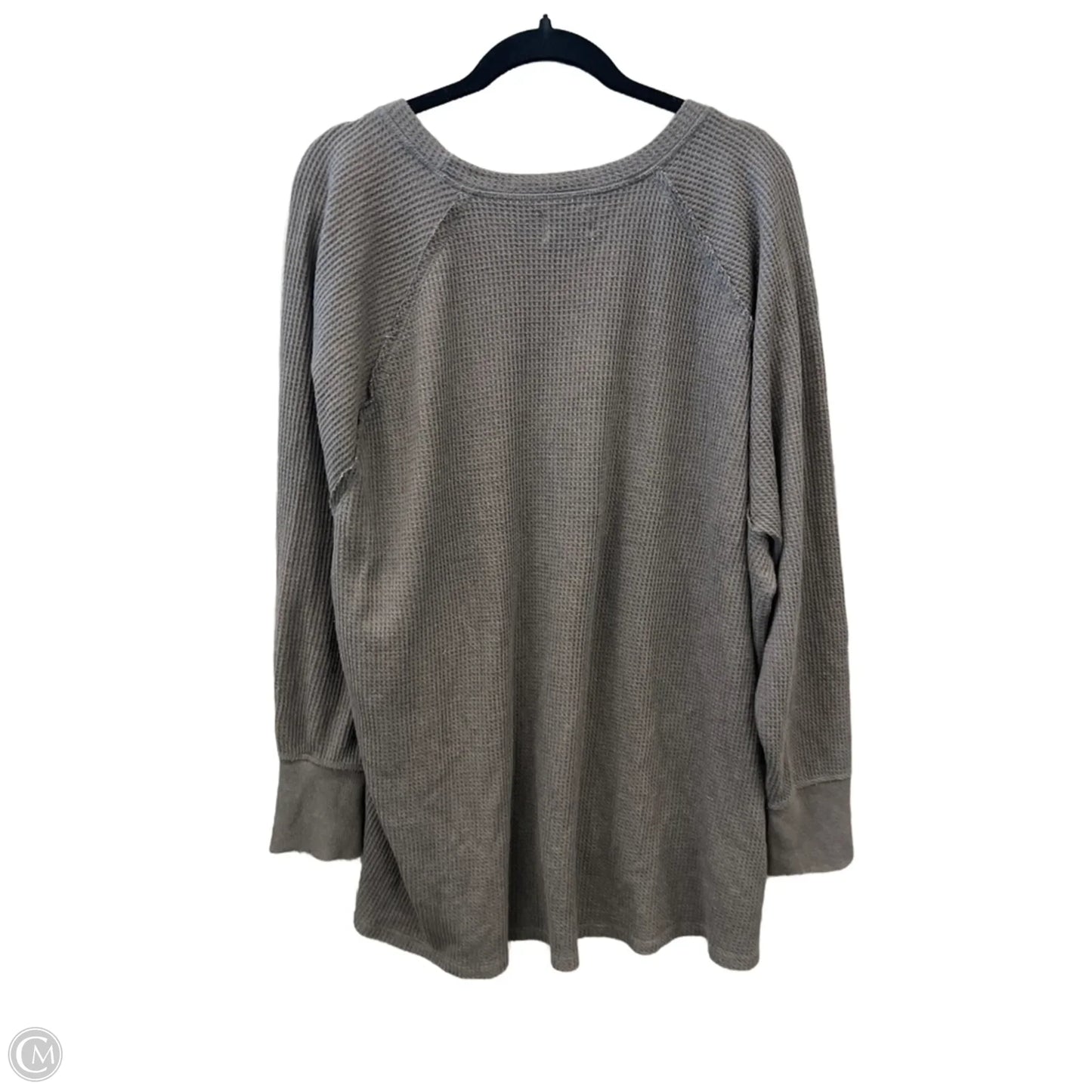 Top Long Sleeve By Terra & Sky In Grey, Size: 3x