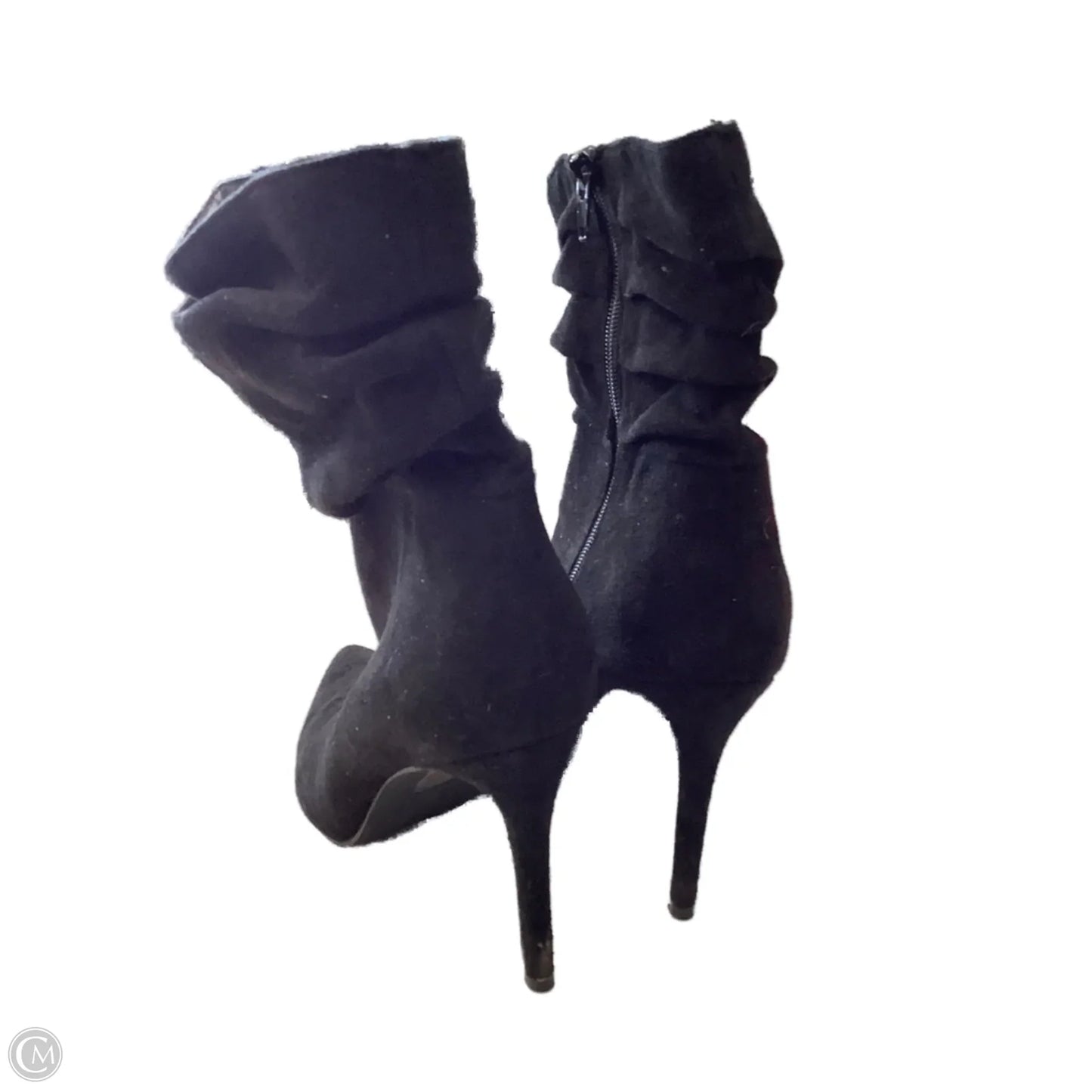 Boots Ankle Heels By Clothes Mentor In Black, Size: 9